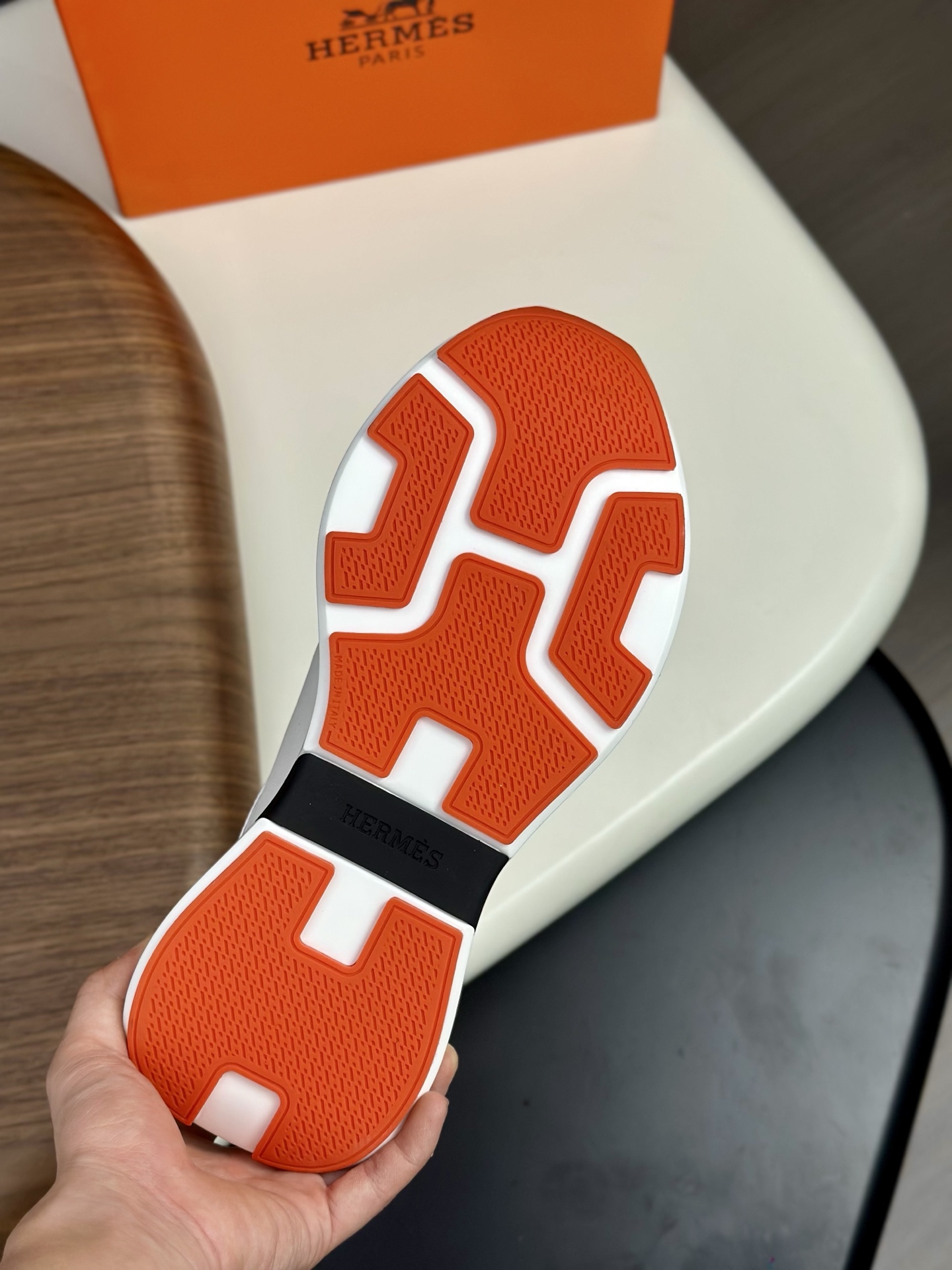 Hermes Men's White Leather & Suede Sneakers with 'H' Motif - Size 39-44 8 i1760339033471 5028 0 6