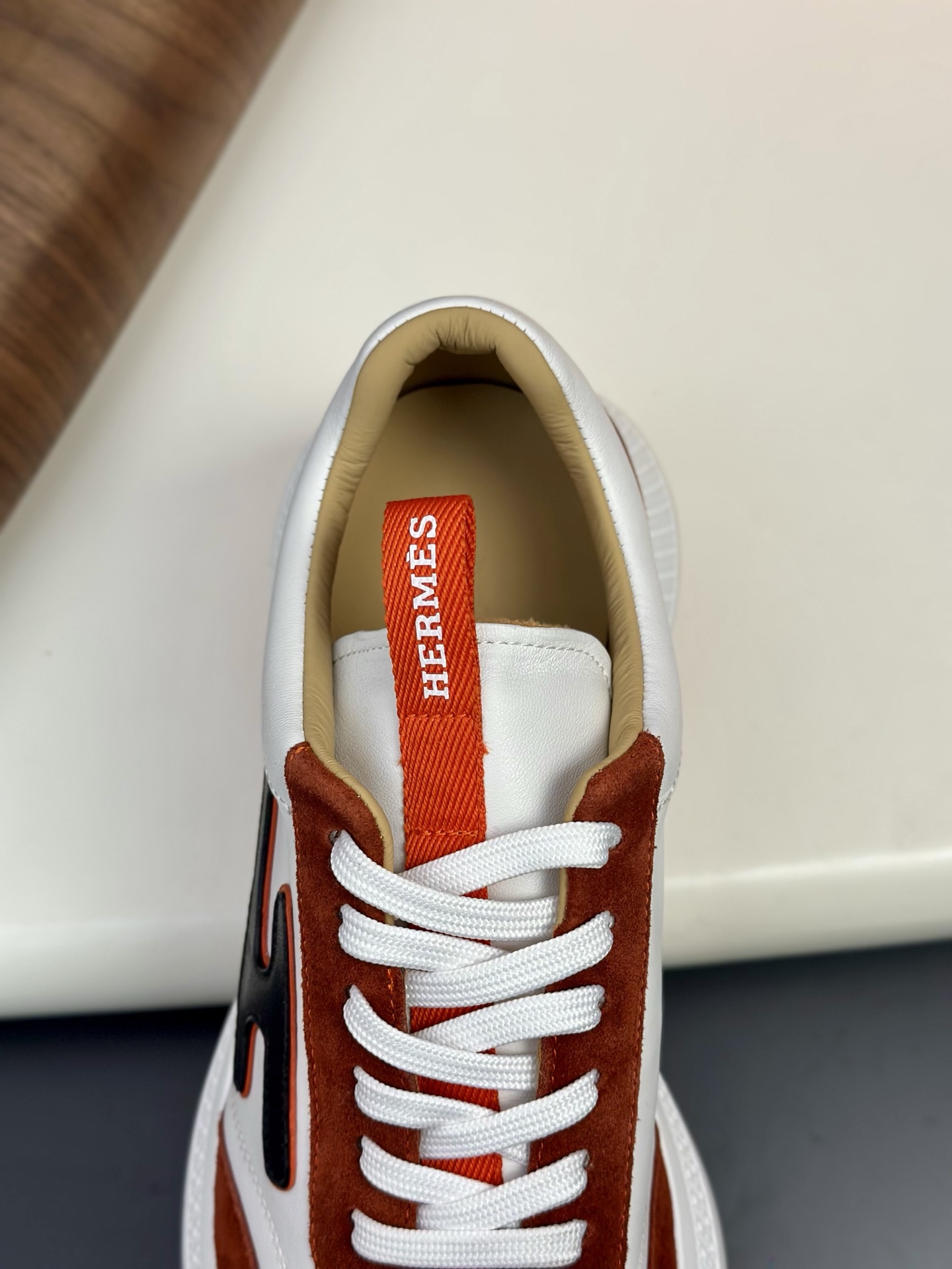 Hermes Men's White Leather & Suede Sneakers with 'H' Motif - Size 39-44 10 i1760339033481 2665 0 7