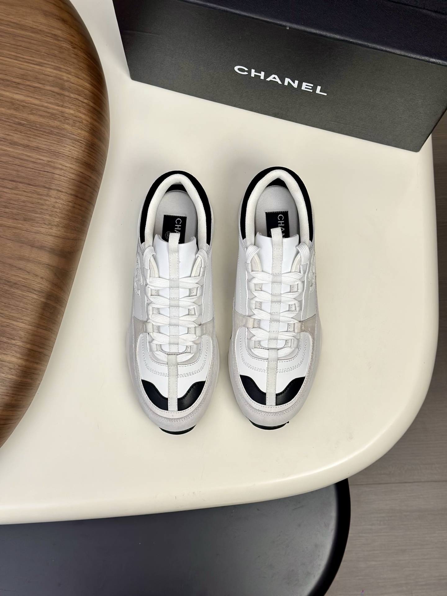 Chanel Women's Suede Leather Sneakers Color Block Design Breathable Comfort 1 i1760340265010 4870 0 0