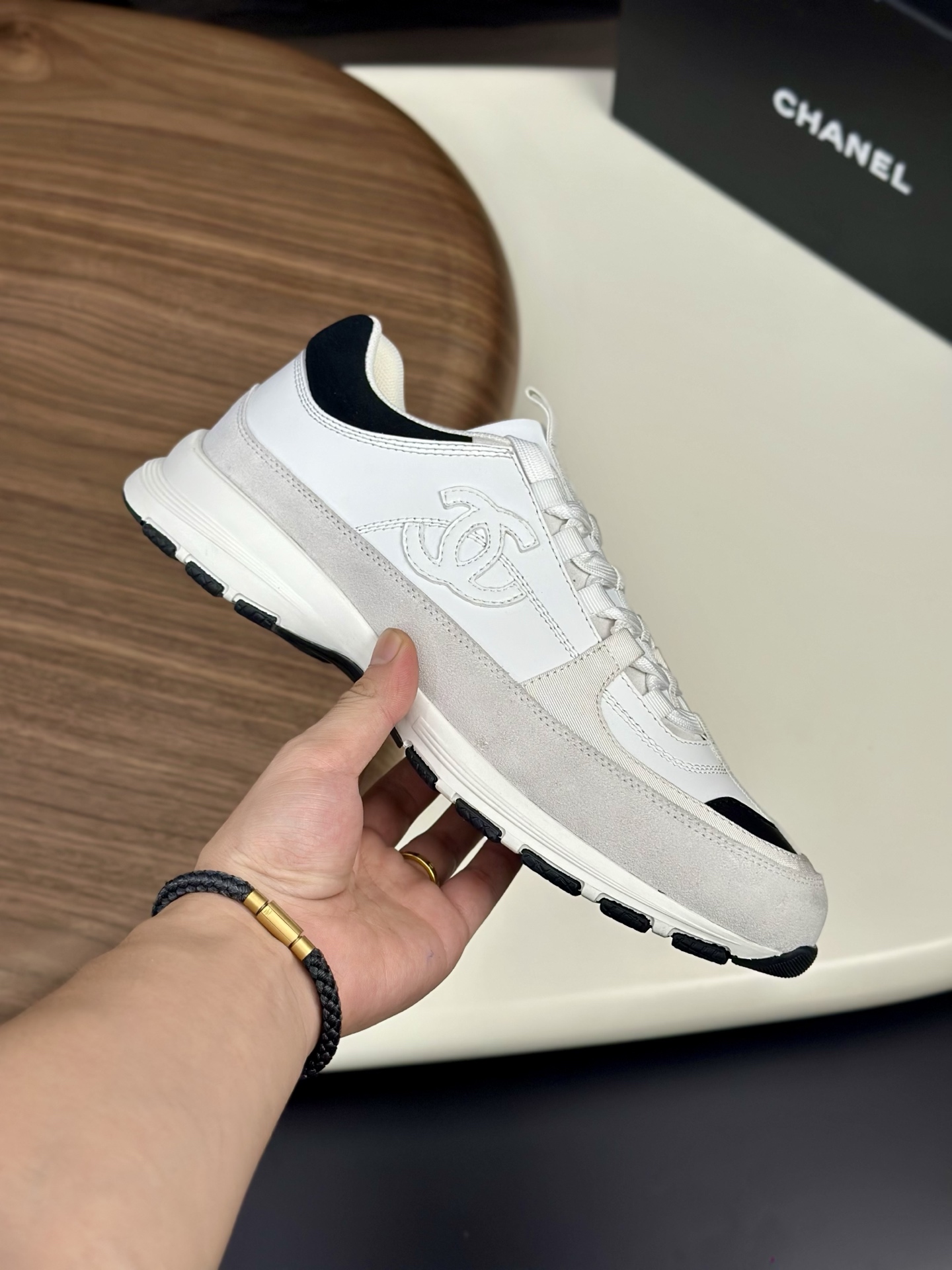 Chanel Women's Suede Leather Sneakers Color Block Design Breathable Comfort 5 i1760340266165 6262 0 8