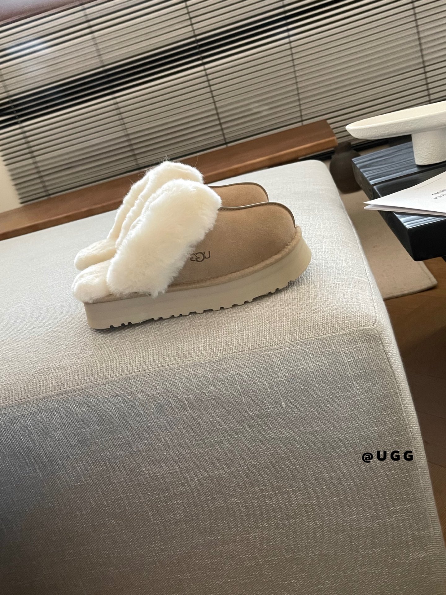 𝐔𝐠𝐠 | 𝟑𝐂𝐌厚底星拖第一批永远最nice.官网同步Disquette拖鞋鞋底厚底3cm全真羊毛内里