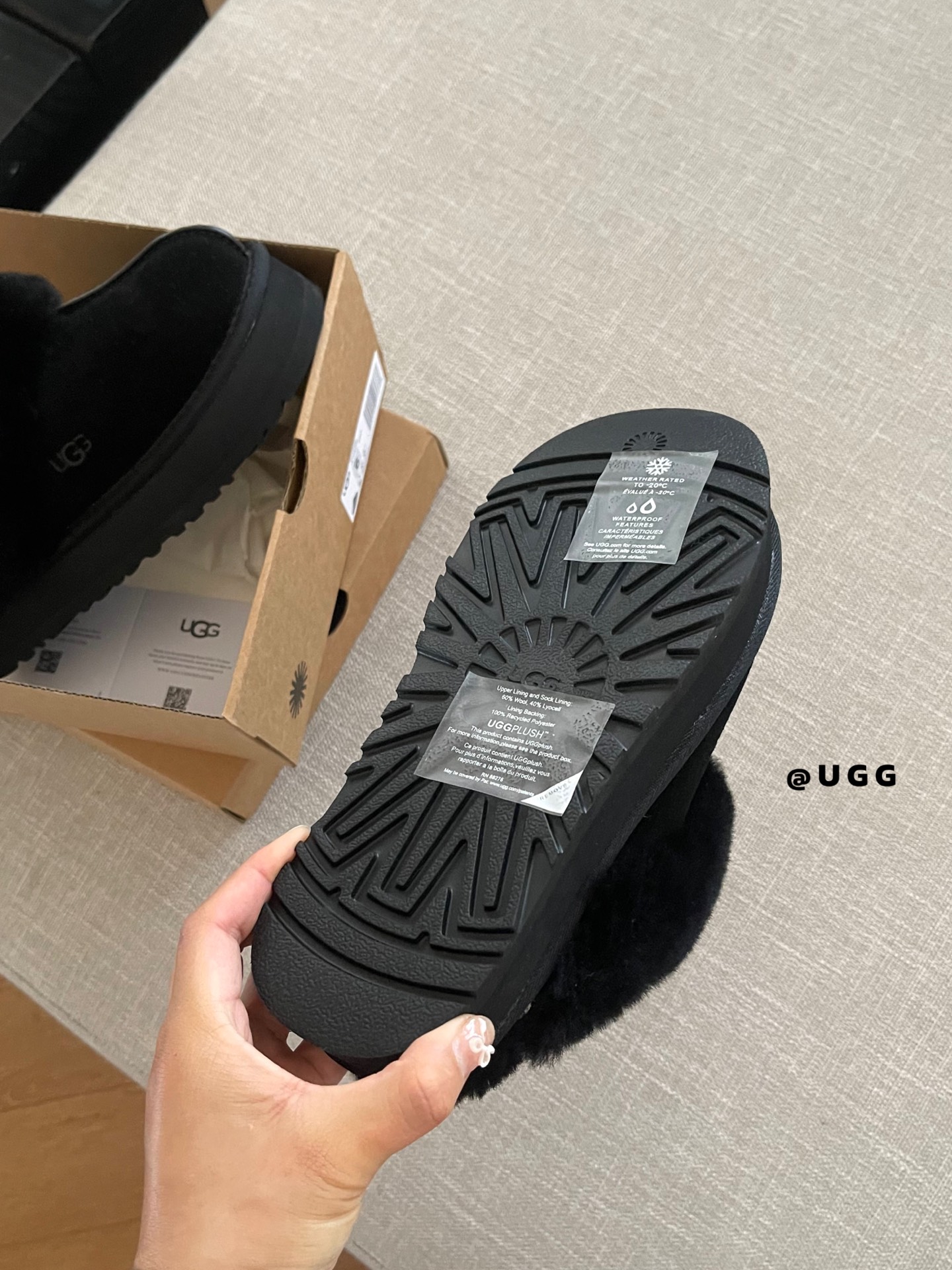 𝐔𝐠𝐠 | 𝟑𝐂𝐌厚底星拖第一批永远最nice.官网同步Disquette拖鞋鞋底厚底3cm全真羊毛内里