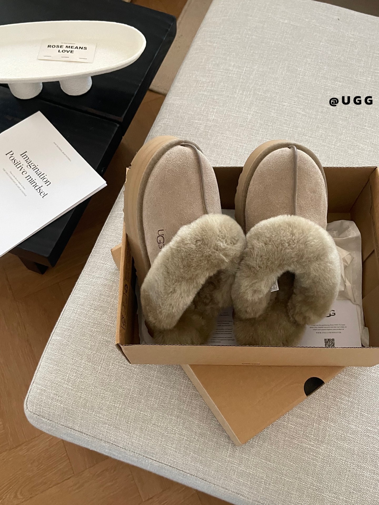 𝐔𝐠𝐠 | 𝟑𝐂𝐌厚底星拖第一批永远最nice.官网同步Disquette拖鞋鞋底厚底3cm全真羊毛内里