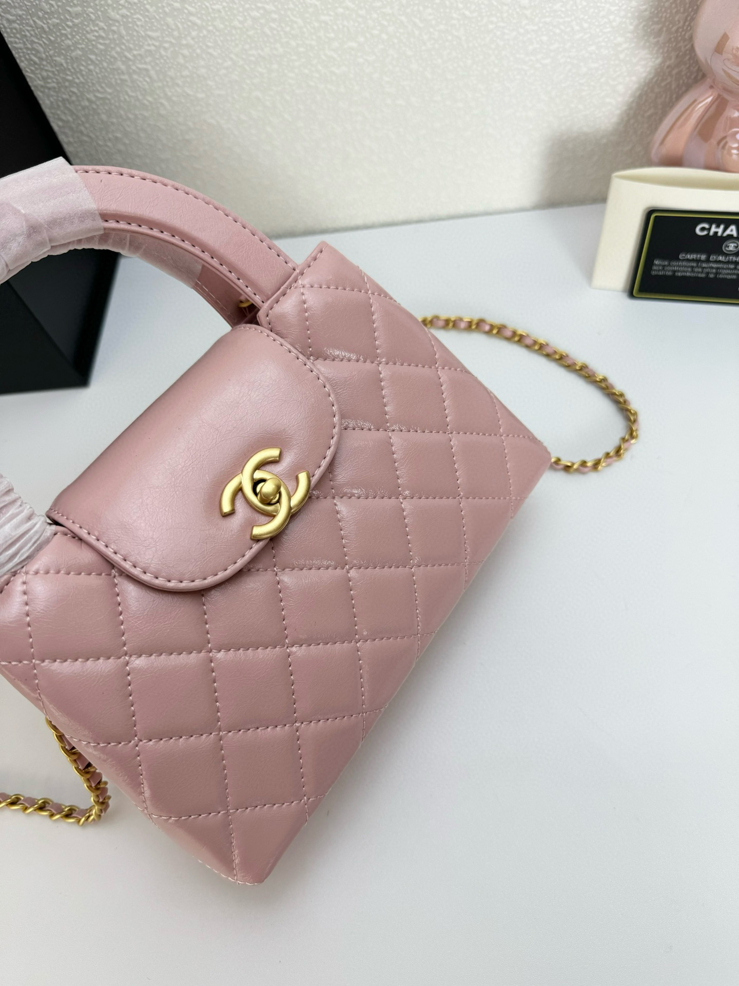 Chanel 23/24 Pink Leather Top Handle Bag, 20cm 5 i1742366546985 9713 0 3