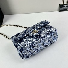 香奈儿 Chanel CF亮片链条包经典CF系列,金属链条+双CLog0奢华感满满!亮片在光线下超闪耀, 香奈儿 Chanel CF亮片链条包经典CF系列,金属链条+双CLog0奢华感满满!亮片在光线下超闪耀,