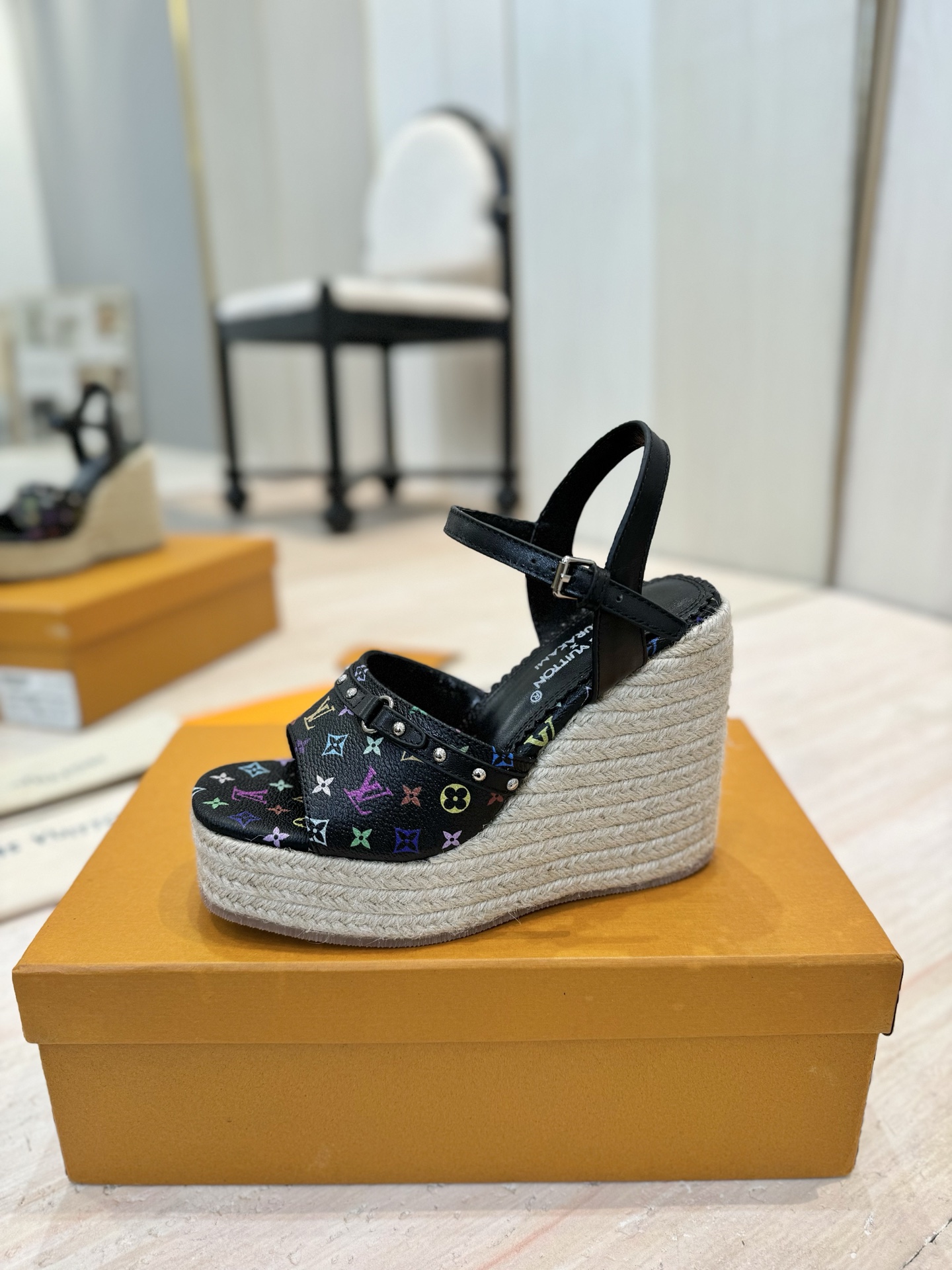 Louis Vuitton x Murakami Takashi Monogram Espadrille Wedge Sandals 6 i1742367321373 9207 0 4