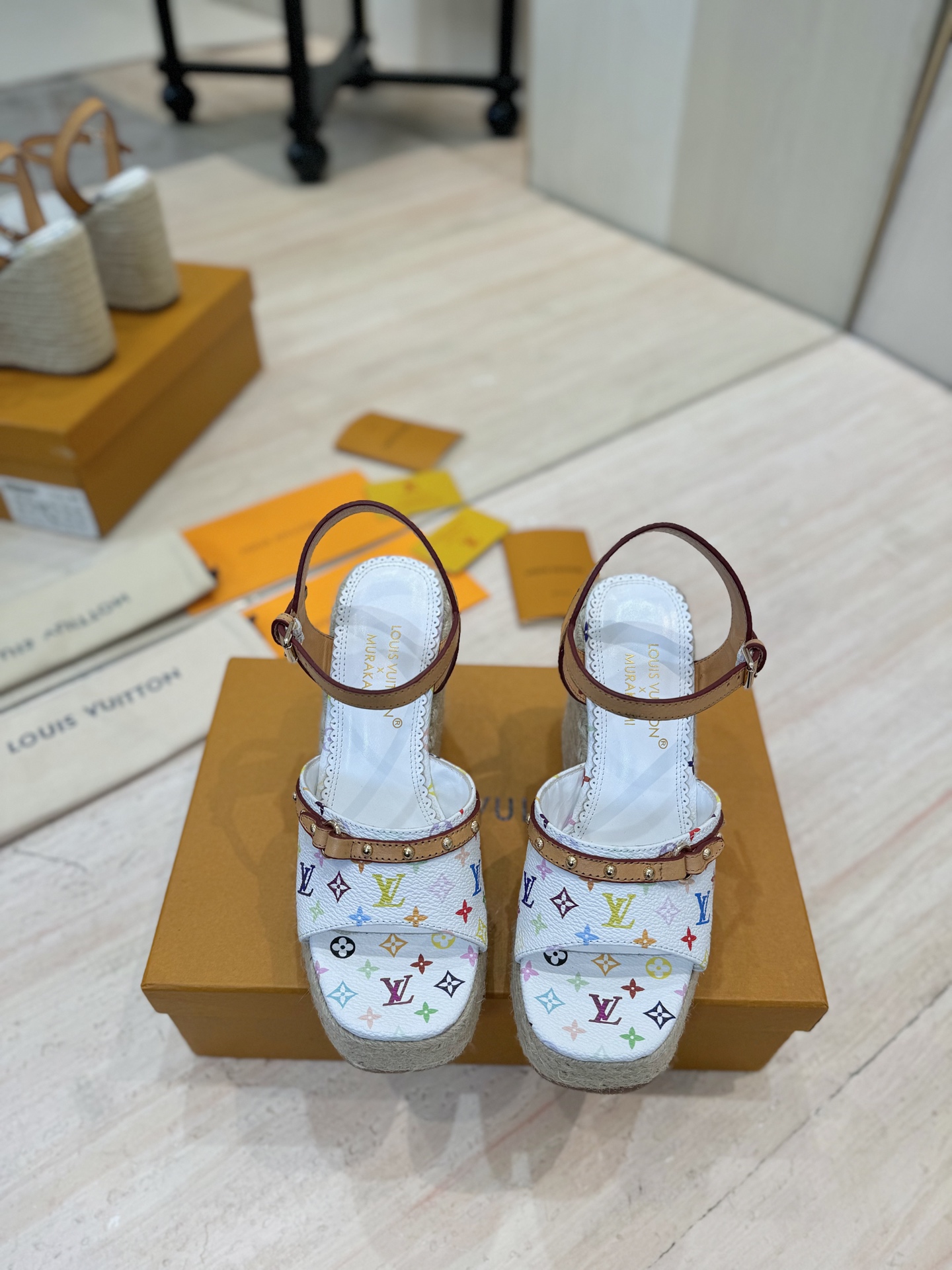 Louis Vuitton x Murakami Takashi Espadrille Wedge Sandals for Women 4 i1742367445888 5243 0 2