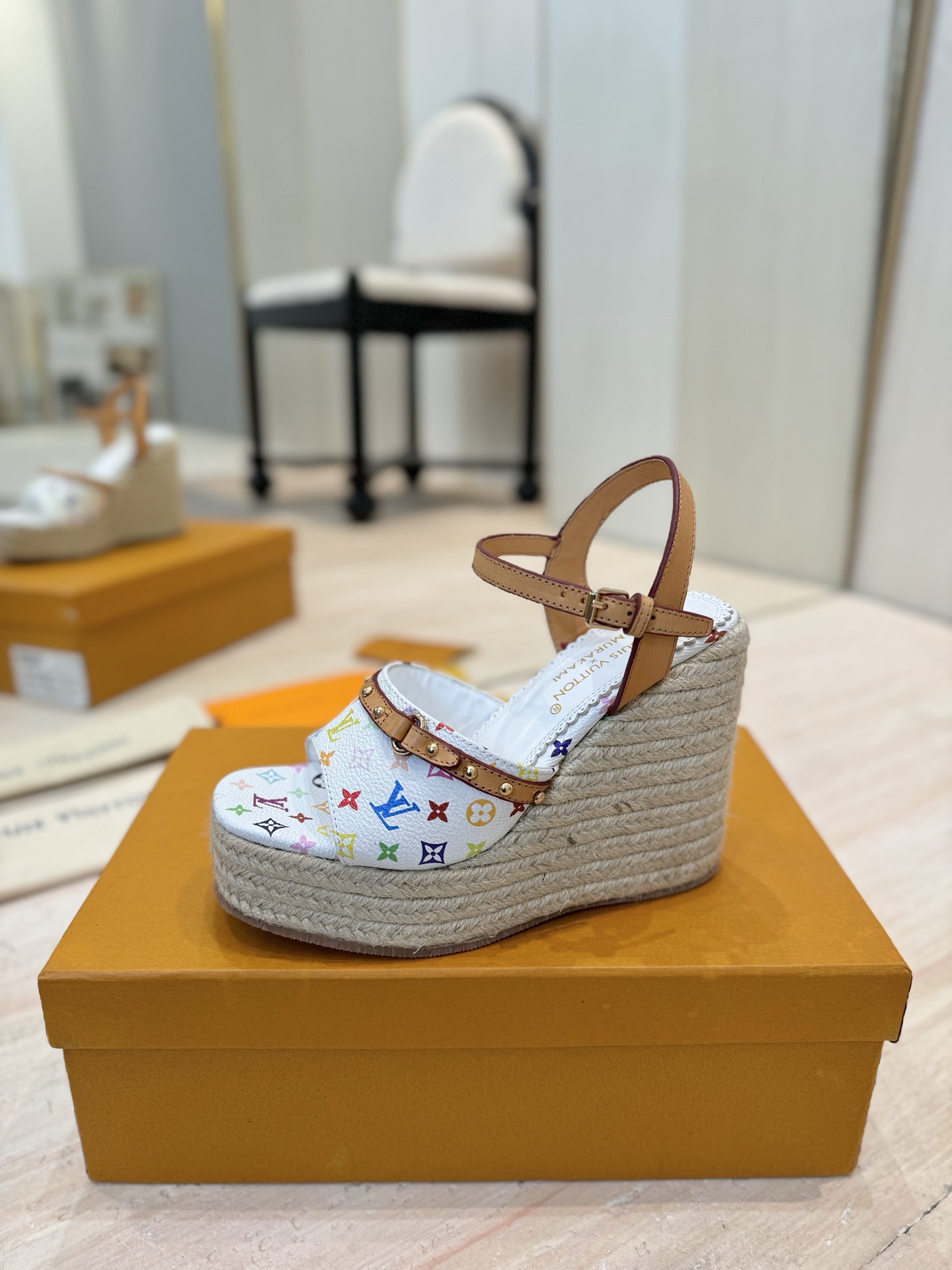 Louis Vuitton x Murakami Takashi Espadrille Wedge Sandals for Women 6 i1742367447045 7382 0 4