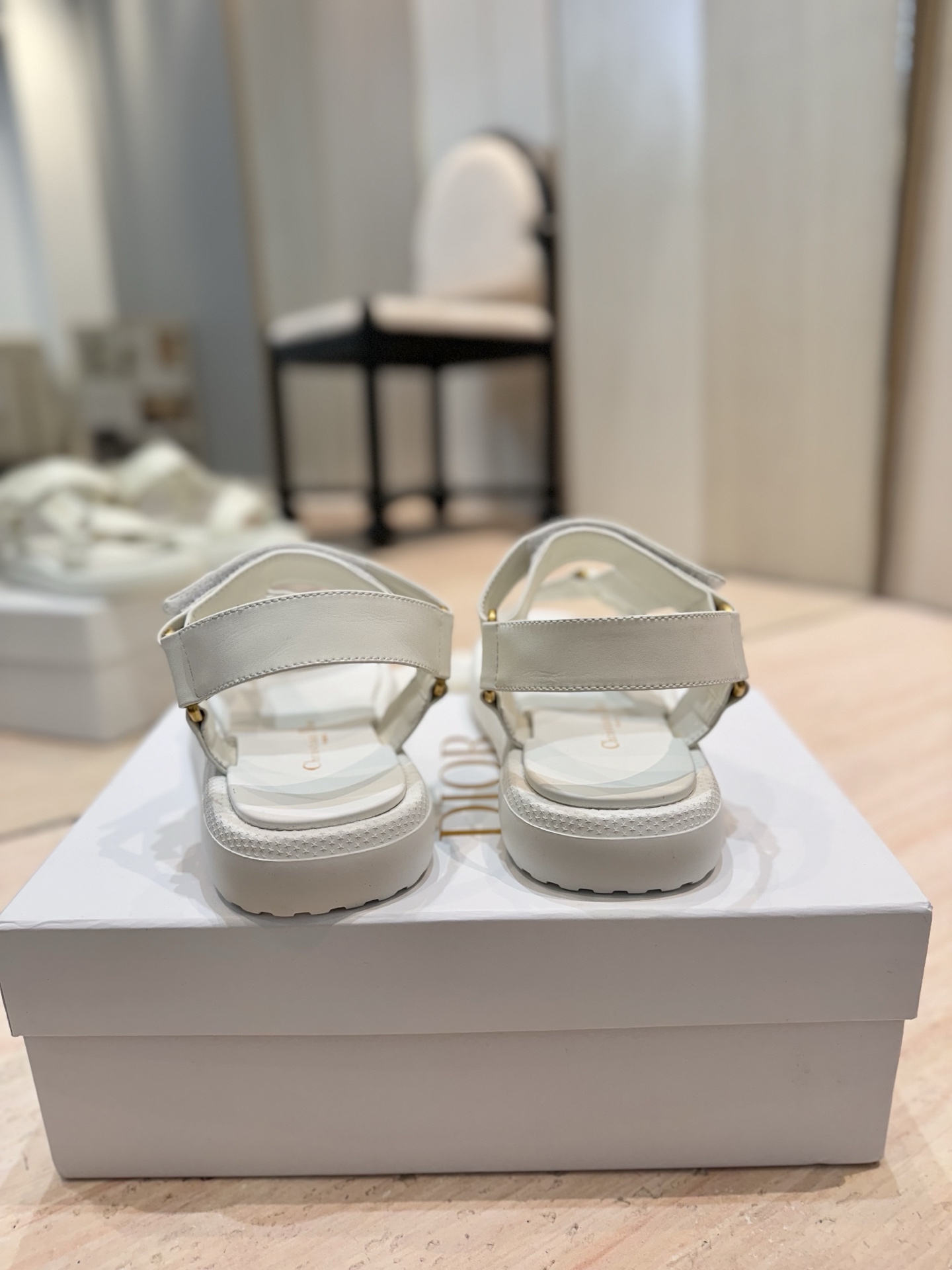 Dior Riviera D-Wave White Leather Sandals with CD Logo - Women's 7 i1742727045158 1416 0 5