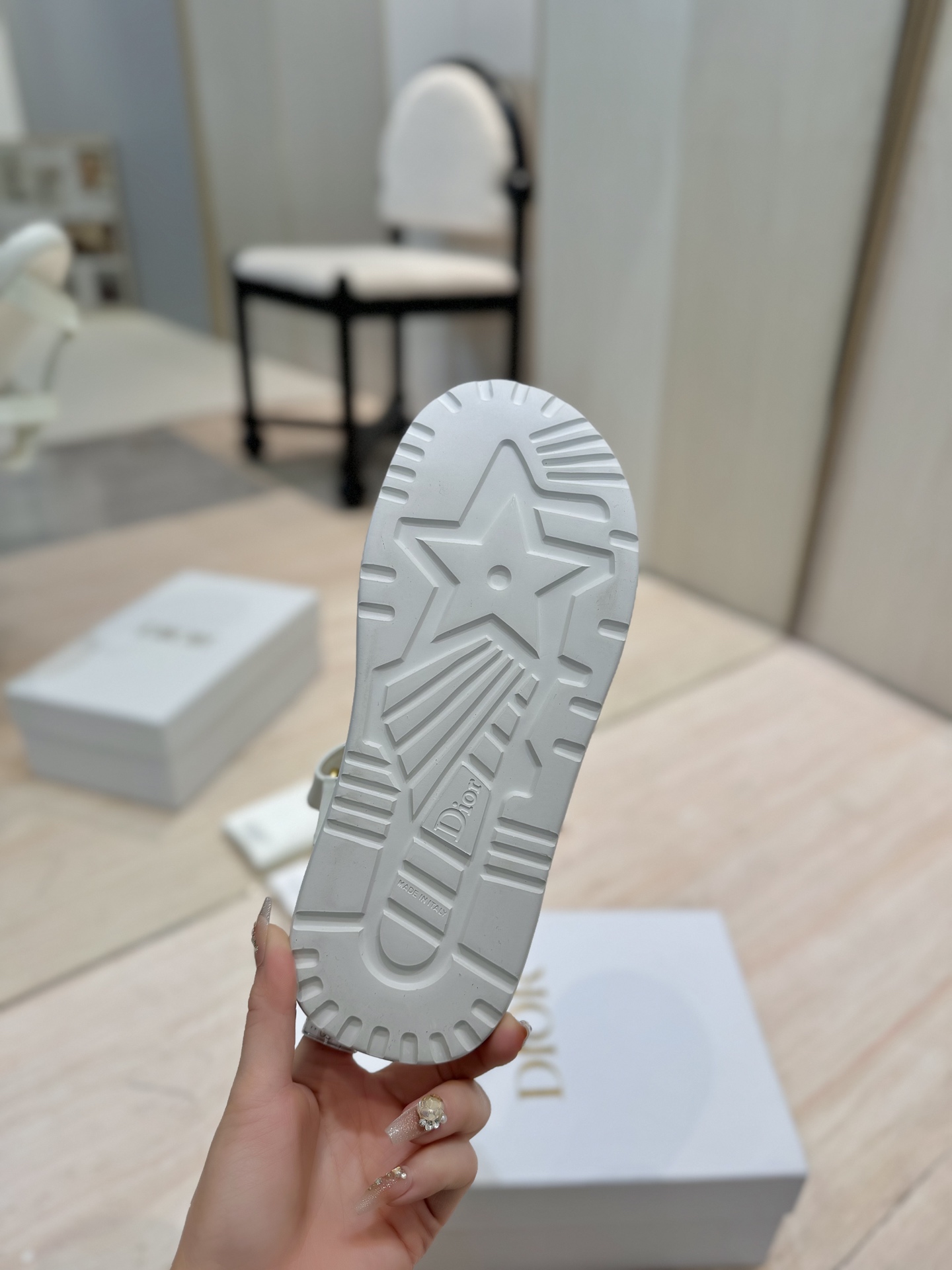 Dior Riviera D-Wave White Leather Sandals with CD Logo - Women's 11 i1742727045231 9595 0 9