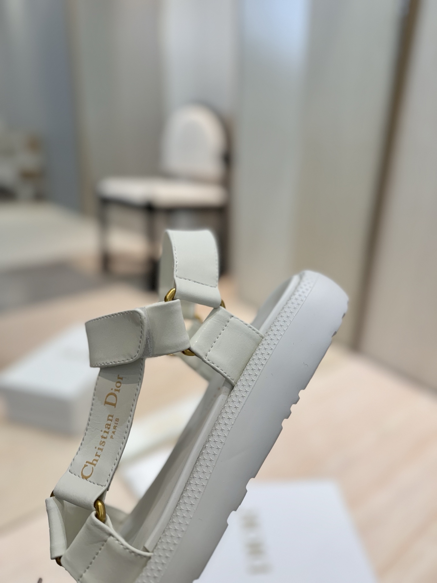 Dior Riviera D-Wave White Leather Sandals with CD Logo - Women's 9 i1742727046243 4035 0 7