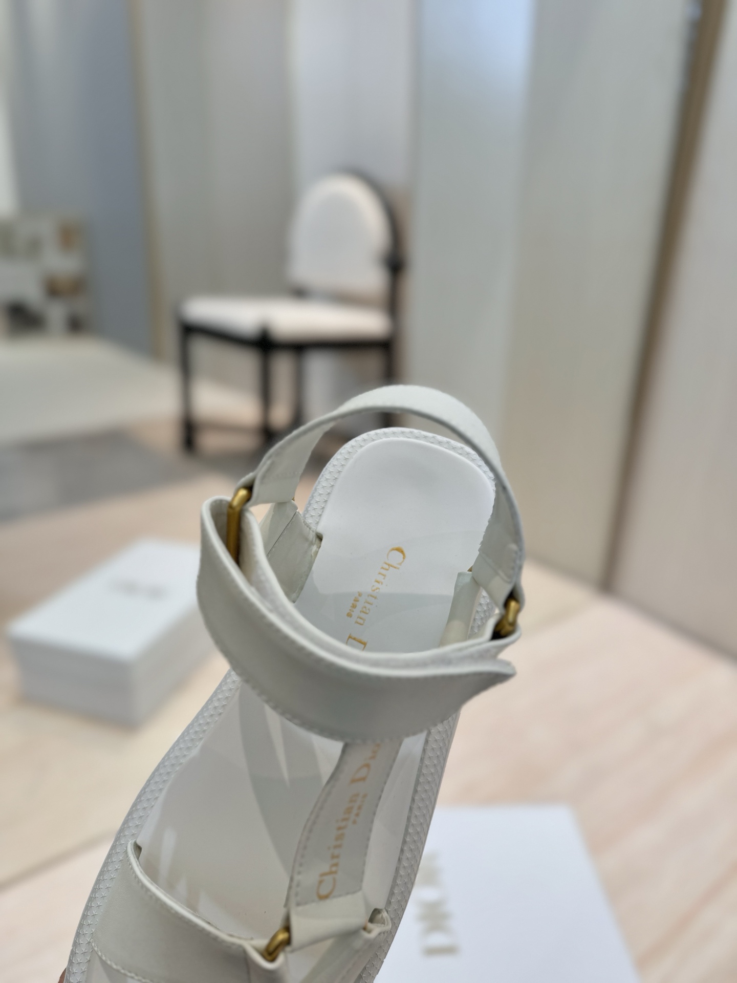 Dior Riviera D-Wave White Leather Sandals with CD Logo - Women's 8 i1742727046251 4659 0 6