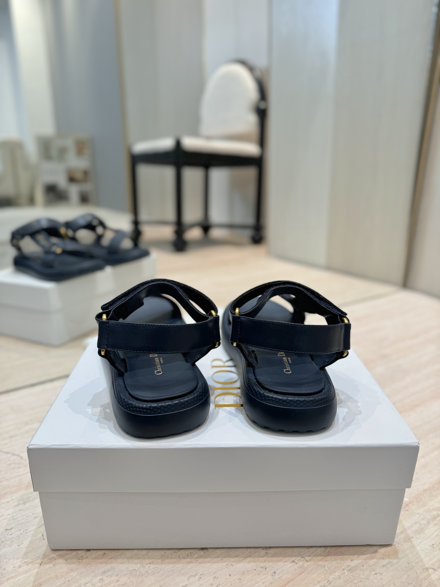Dior Riviera D-Wave Navy Leather Sandals with CD Embroidery 8 i1742727106848 7212 0 6