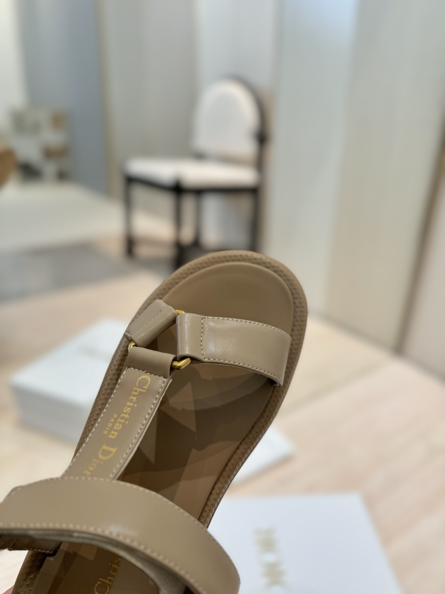 Dior Riviera D-Wave Sandals, Leather Espadrille, Beige, Women's Shoes 10 i1742727162895 2513 0 8