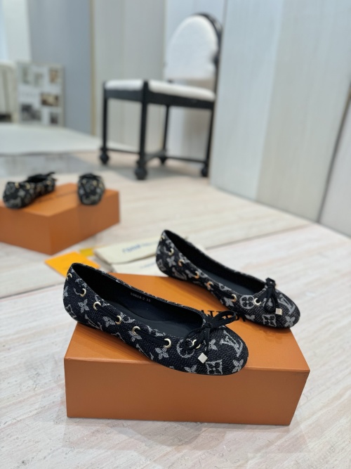 Louis Vuitton Women's Flats in Monogram Denim with Lambskin Lining 1 Louis Vuitton Women's Flats in Monogram Denim with Lambskin Lining
