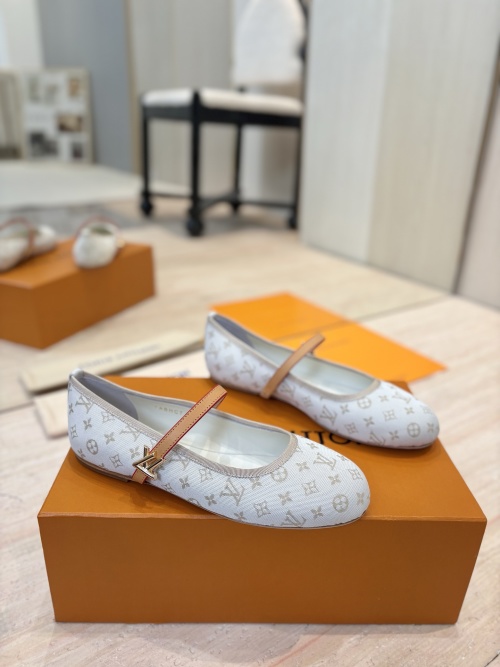 Louis Vuitton Denim Ballet Flats with Strap - Chic & Comfortable Shoes 1 Louis Vuitton Denim Ballet Flats with Strap - Chic & Comfortable Shoes
