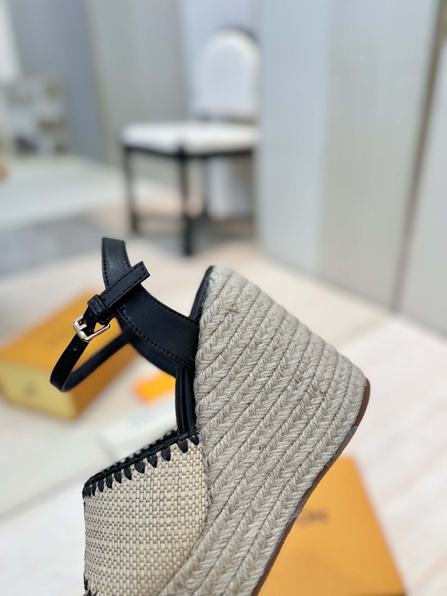 Louis Vuitton Women's Espadrille Wedge Sandals, Beige and Black, Size 35-39 9 i1745754235138 833 0 6