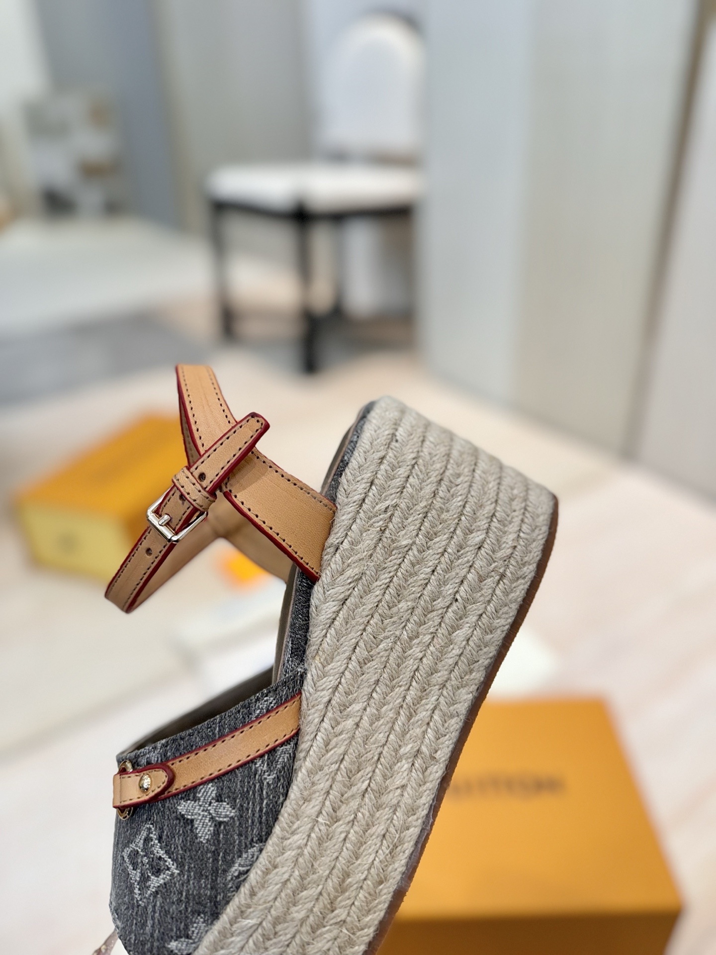 Louis Vuitton x Murakami Takashi Espadrille Wedge Sandals - Denim 8 i1745755316631 2986 0 6