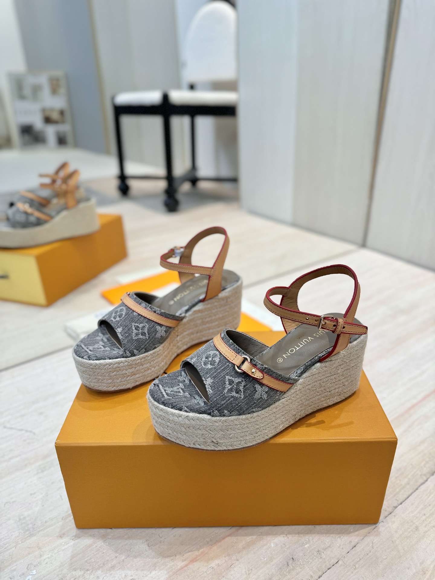 Louis Vuitton x Murakami Takashi Espadrille Wedge Sandals - Denim 3 i1745755318154 4272 0 1