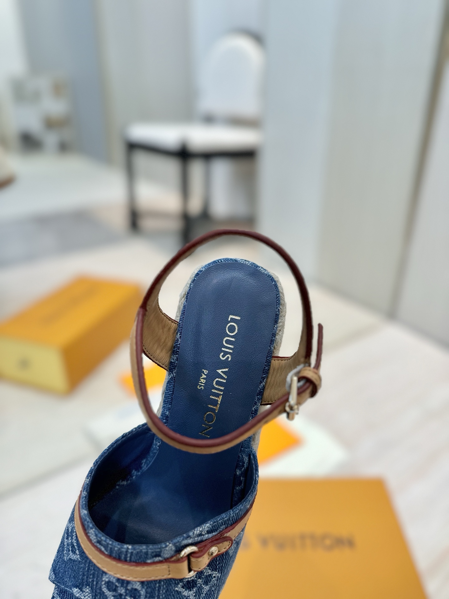 Louis Vuitton Denim Wedge Sandals – Designer Espadrille Platforms 9 i1745755805260 1369 0 7