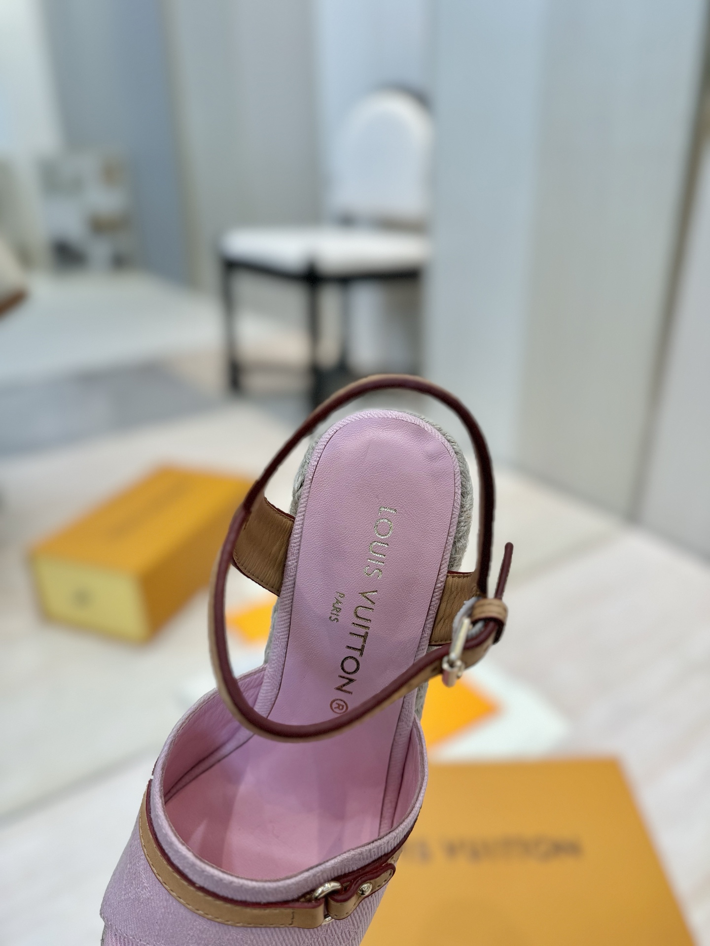 Louis Vuitton Women's 2025 Spring/Summer Pink Canvas Espadrille Wedge Sandals 9 i1745755873799 234 0 7