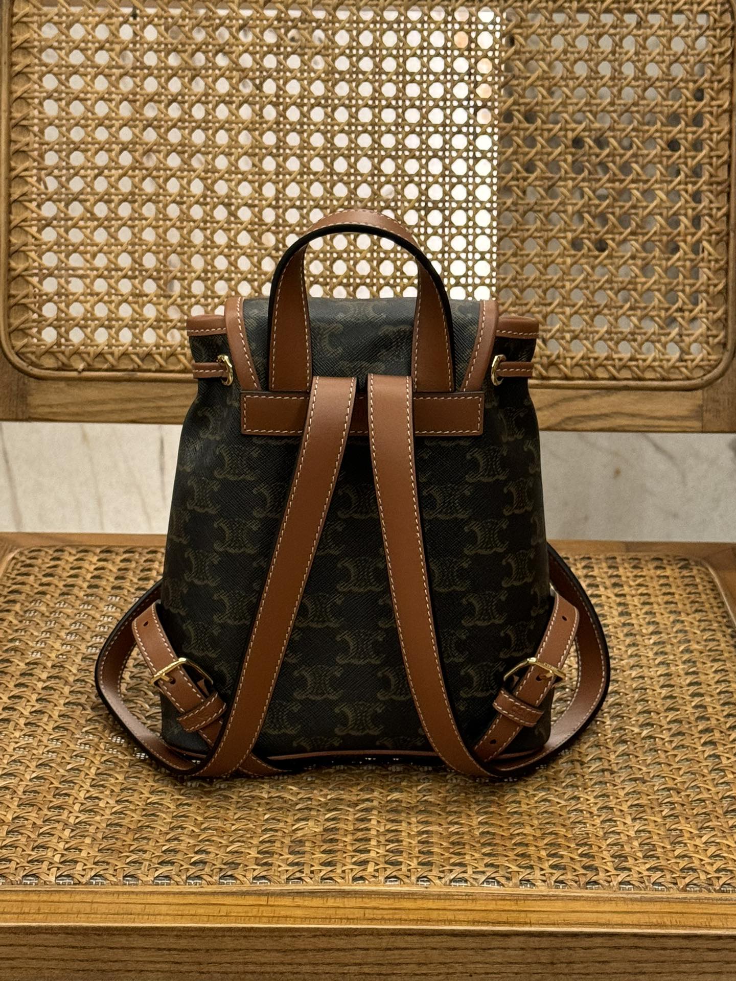 [Backpacks]CE new mini backpackclassic Arc de Triomphe presbyopic print