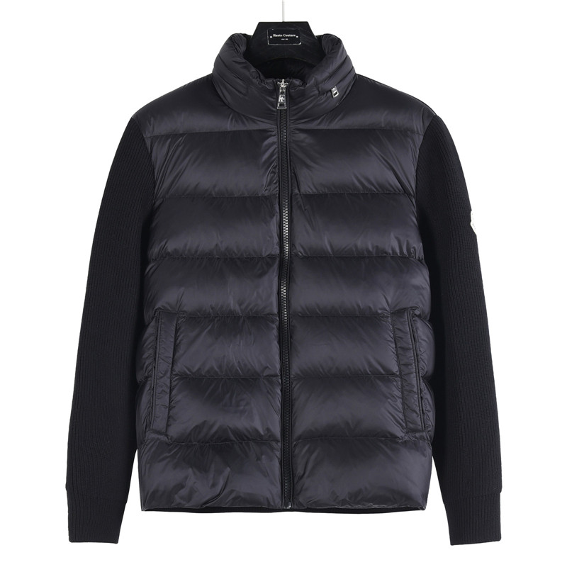 #正品级:C【核心私聊】 Moncler|蒙口 /盟可睐 25ss Gardigan 秋冬新品羊毛针织拼接羽绒衣身,立领带可隐藏连帽休闲羽绒服男女款#T52# Size:1# 2# 3# 4# 5# 产品颜色:黑色,灰色