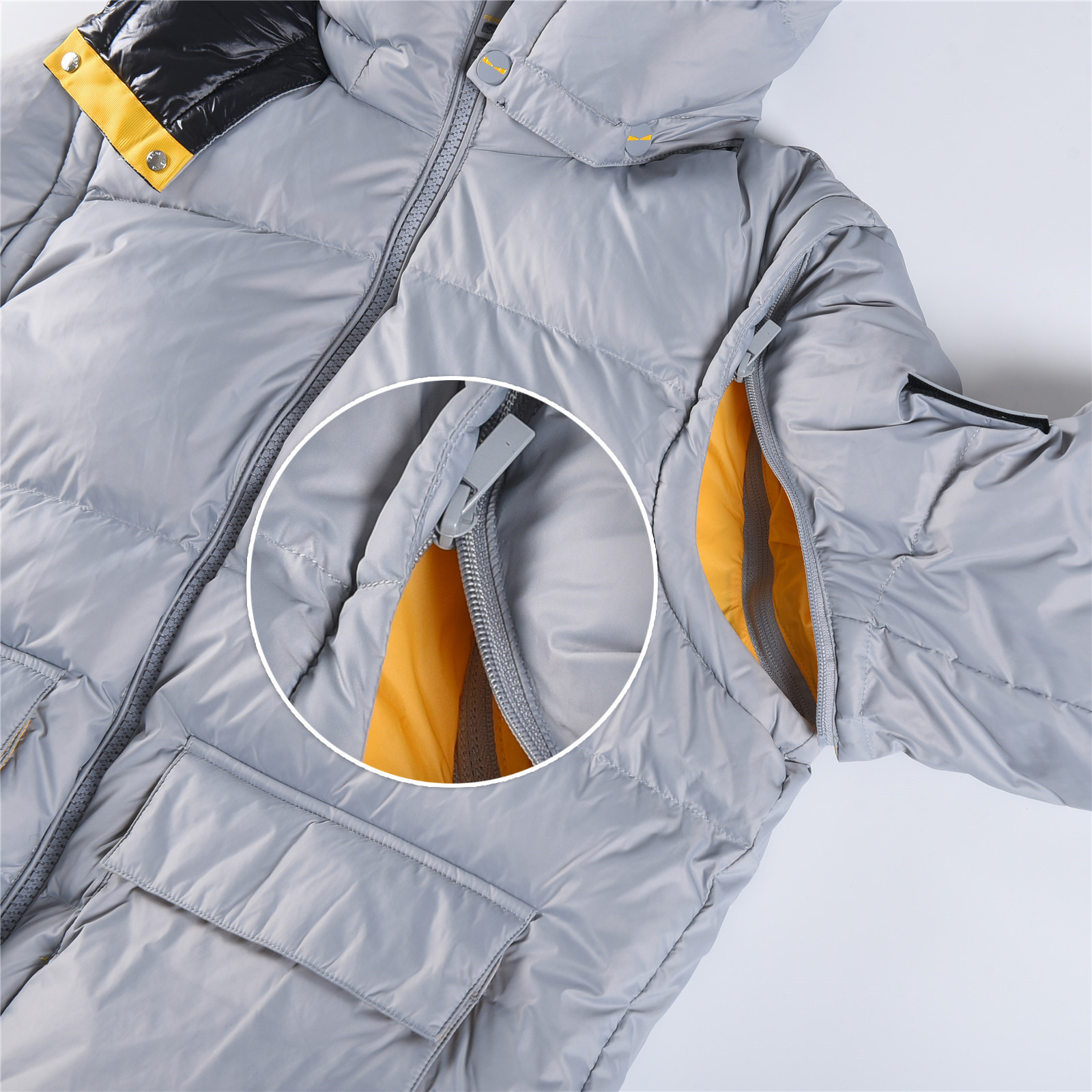 #正品级:FENDI FW25 秋冬新品休闲轻奢连帽【可卸帽】羽绒服男女款#F03# 𝗦𝗶𝘇𝗲:𝟰𝟴#