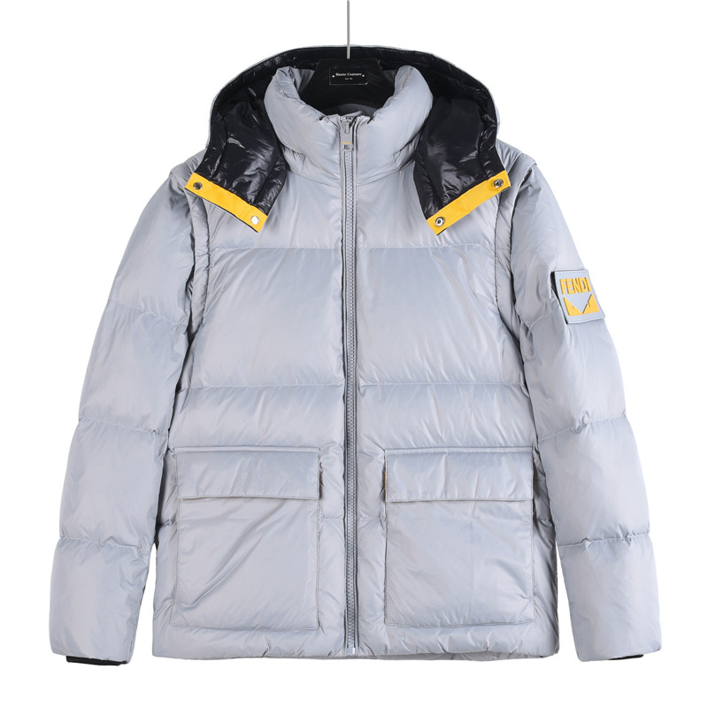 #正品级:FENDI FW25 秋冬新品休闲轻奢连帽【可卸帽】羽绒服男女款#F03# 𝗦𝗶𝘇𝗲：𝟰𝟴# 