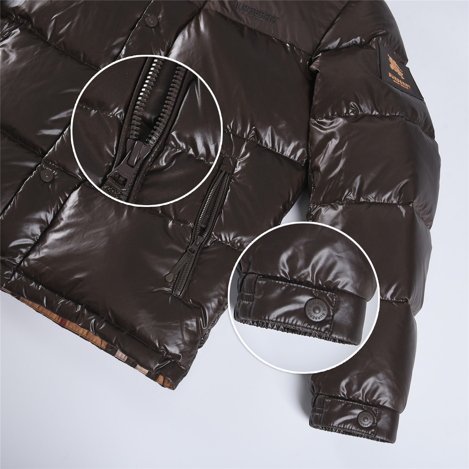 #正品级：𝗕𝘂𝗿𝗯𝗲𝗿𝗿𝘆博柏利 /巴宝莉 秋冬新品经典双拼字母徽章时尚连帽羽绒服男女款#B05# 𝗦𝗶