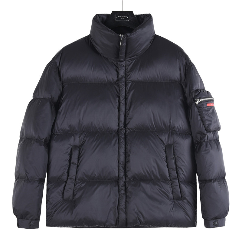 #正品级:𝑷𝒓𝒂𝒅𝒂｜普拉达𝑭𝑾25 秋冬新品轻奢休闲立领羽绒服男女款## 𝑺𝒊𝒛𝒆：𝟰𝟴# 𝟱𝟬# 𝟱