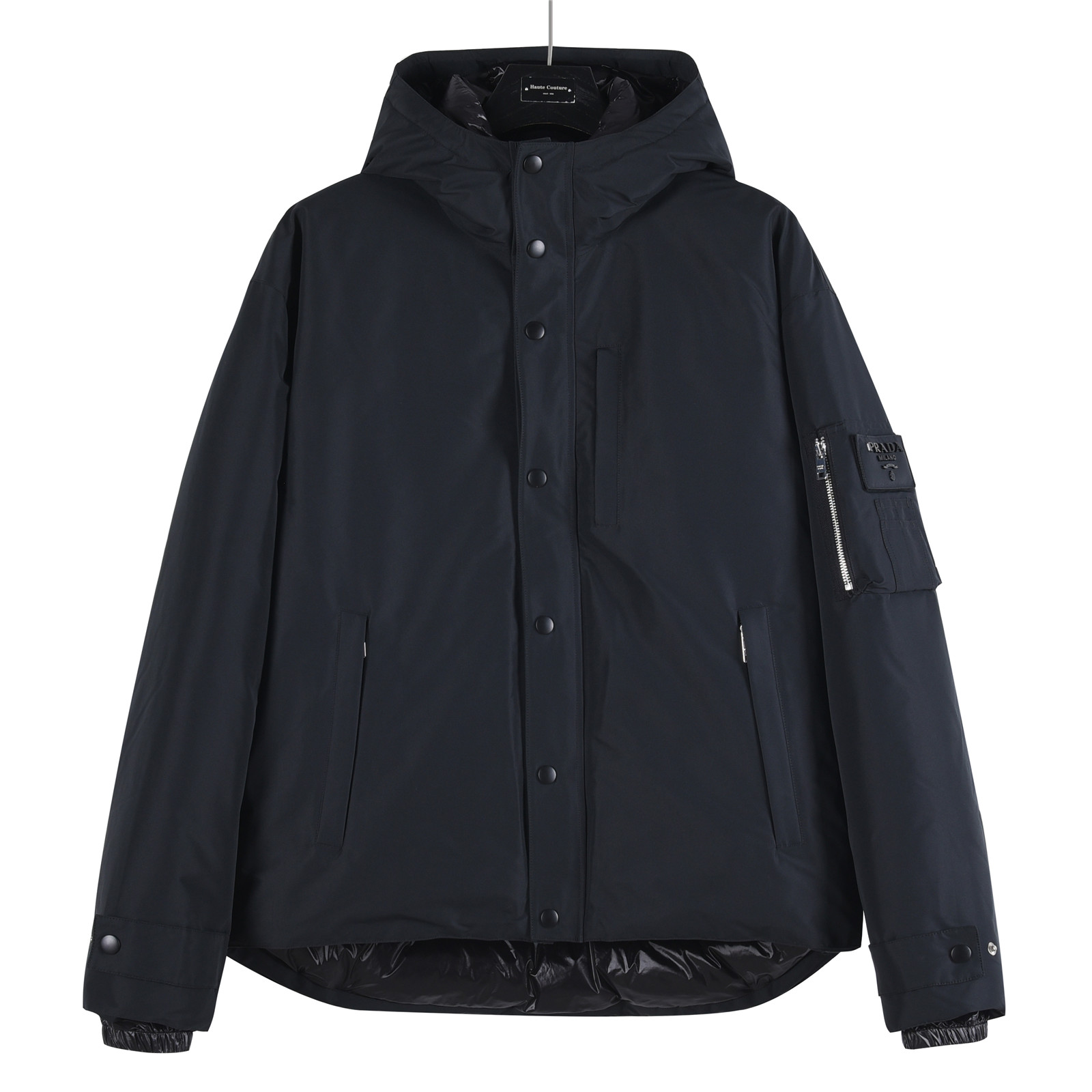 #正品级:𝑷𝒓𝒂𝒅𝒂｜普拉达𝑭𝑾25 秋冬新品轻奢休闲超宽松版型中长款连帽羽绒服男女款## 𝑺𝒊𝒛𝒆：𝟰