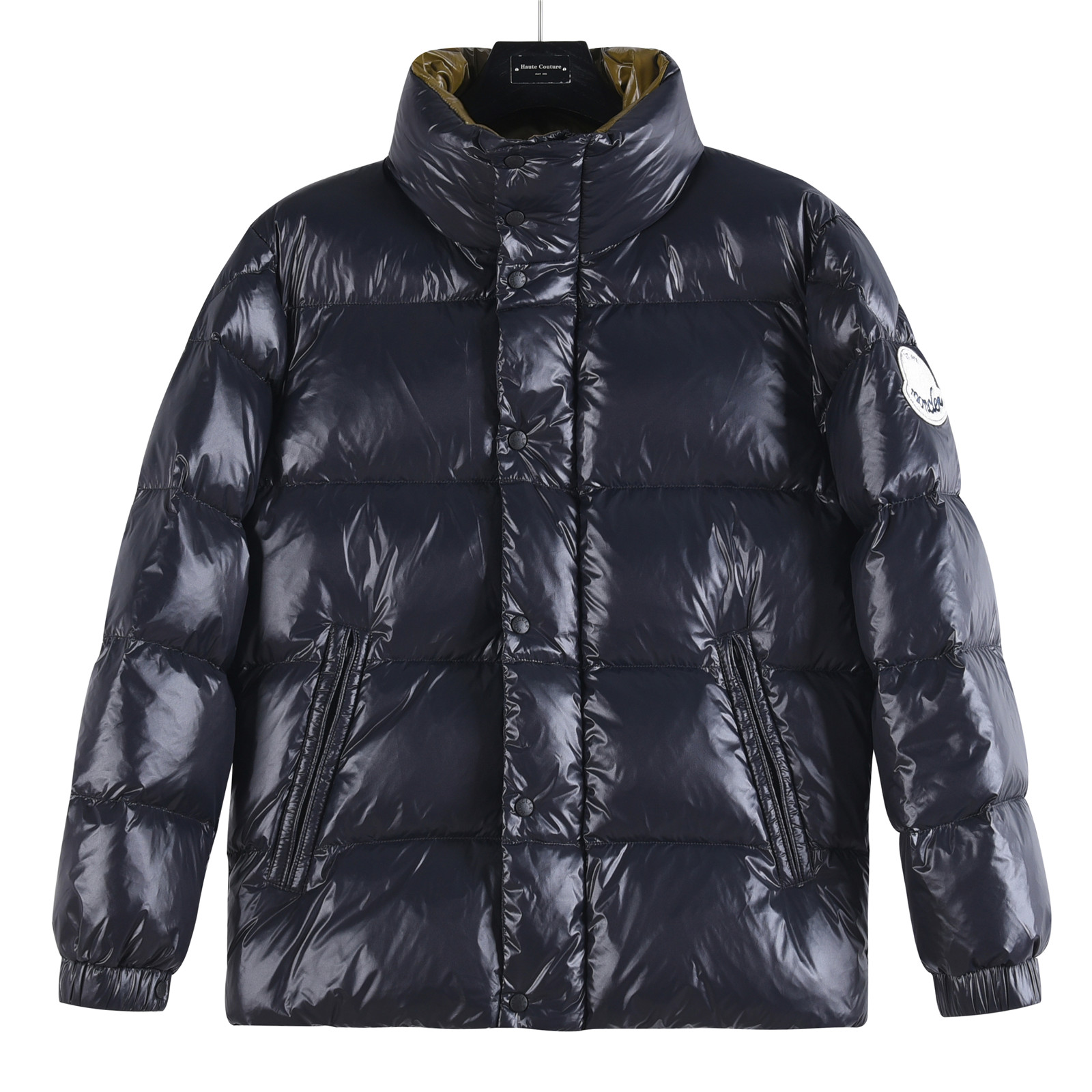 #正品级:𝑴𝒐𝒏𝒄𝒍𝒆𝒓｜蒙口 /盟可睐 25𝒔𝒔 Tripiti 秋冬新品撞色大标植绒 logo 立领