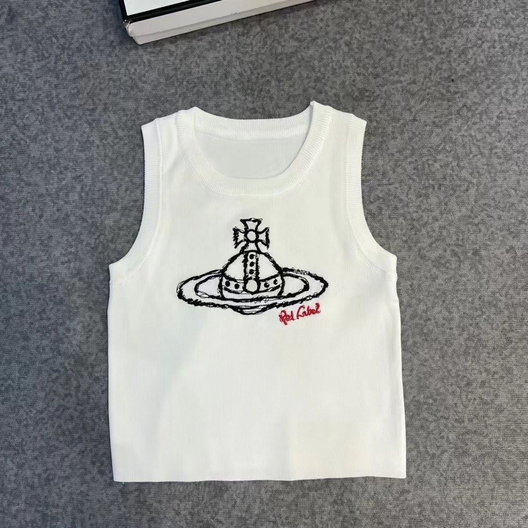 Stylish Knitting Vest with Elasticity and Embroidery Design for Fashionable Women - 图片 5