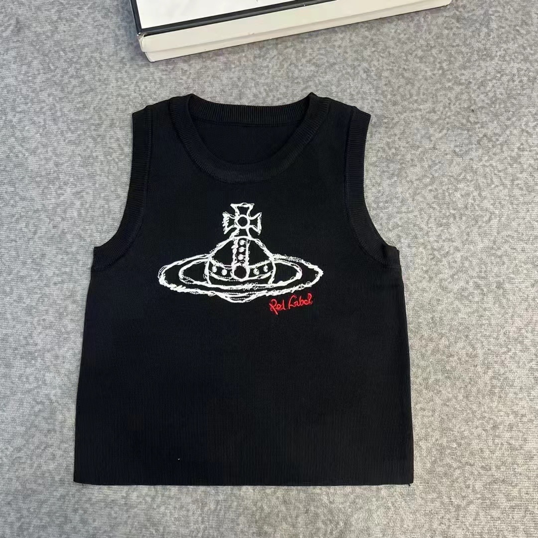 Stylish Knitting Vest with Elasticity and Embroidery Design for Fashionable Women - 图片 2