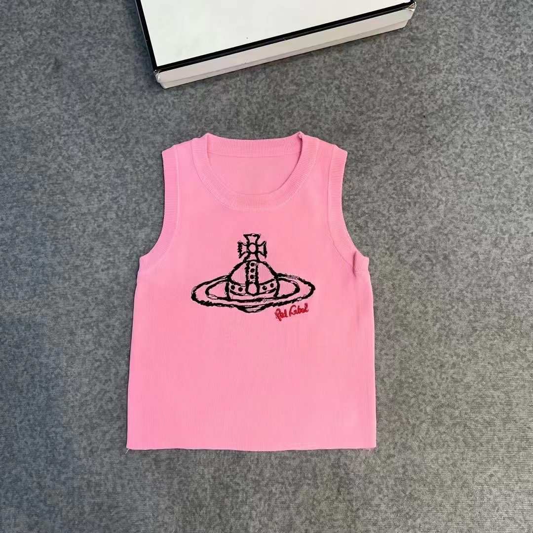 Stylish Knitting Vest with Elasticity and Embroidery Design for Fashionable Women - 图片 3