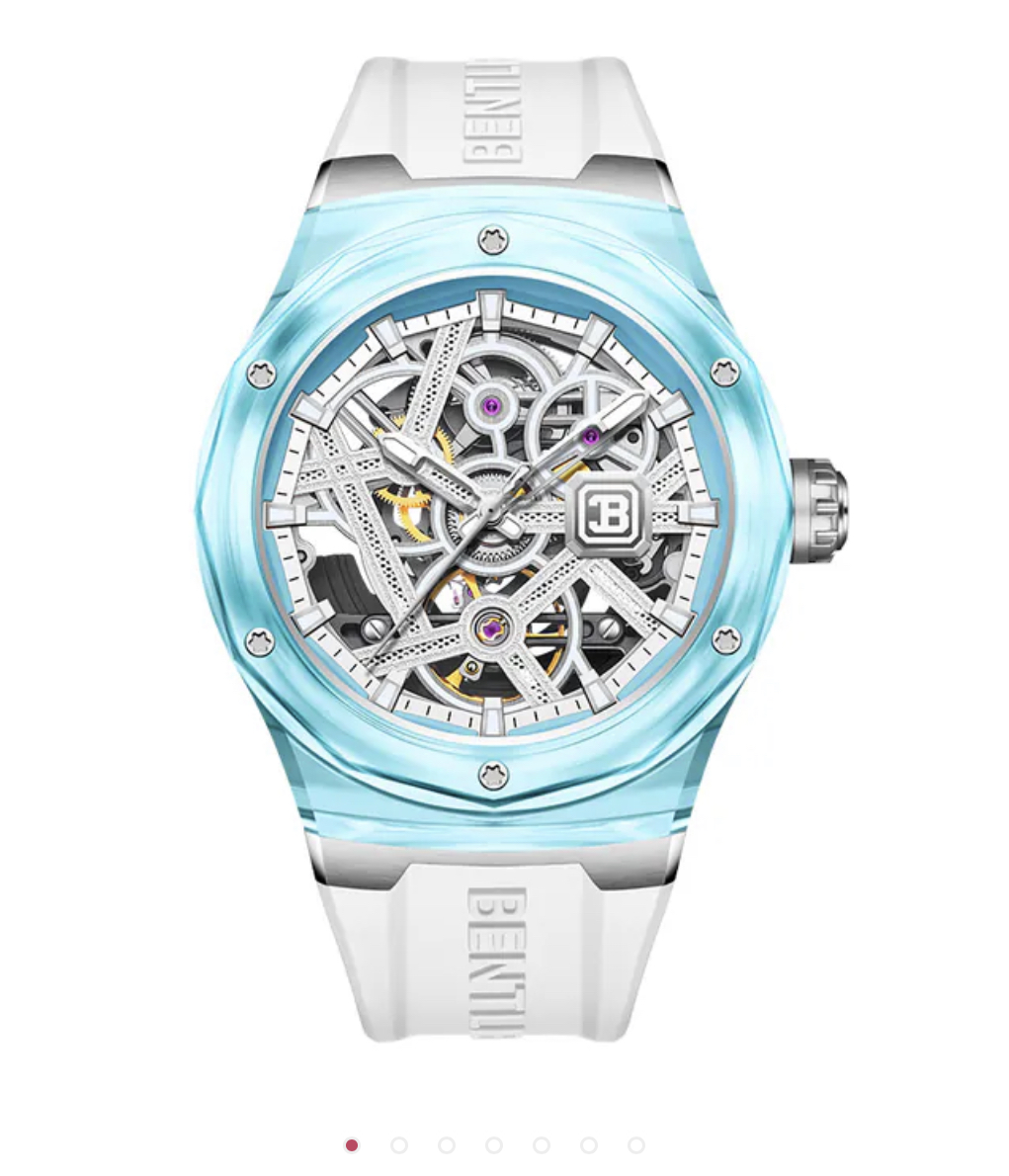 NO:383559,The first hit [Bentley-BENTLEY] Yaoying series ° panoramic shaping transparent visual presentation, careful control, clear details and angles, high-permeable crystal case, watch diameter 45MM, equipped with the brand's independently developed Swiss BX automatic winding mechanical movement (zero rework) 100% out of the original factory, and the global continuous insurance!  ,19860909首发爆款【宾利-BENTLEY】曜影系列 °全景塑造通透视觉呈现,精心把控 细节刻度棱角分明 高透水晶表壳 表直径 45MM 搭载品牌自主研发瑞士BX 自动上链机械机芯（零返修）百分百原厂流出 全球连保！,,Watch