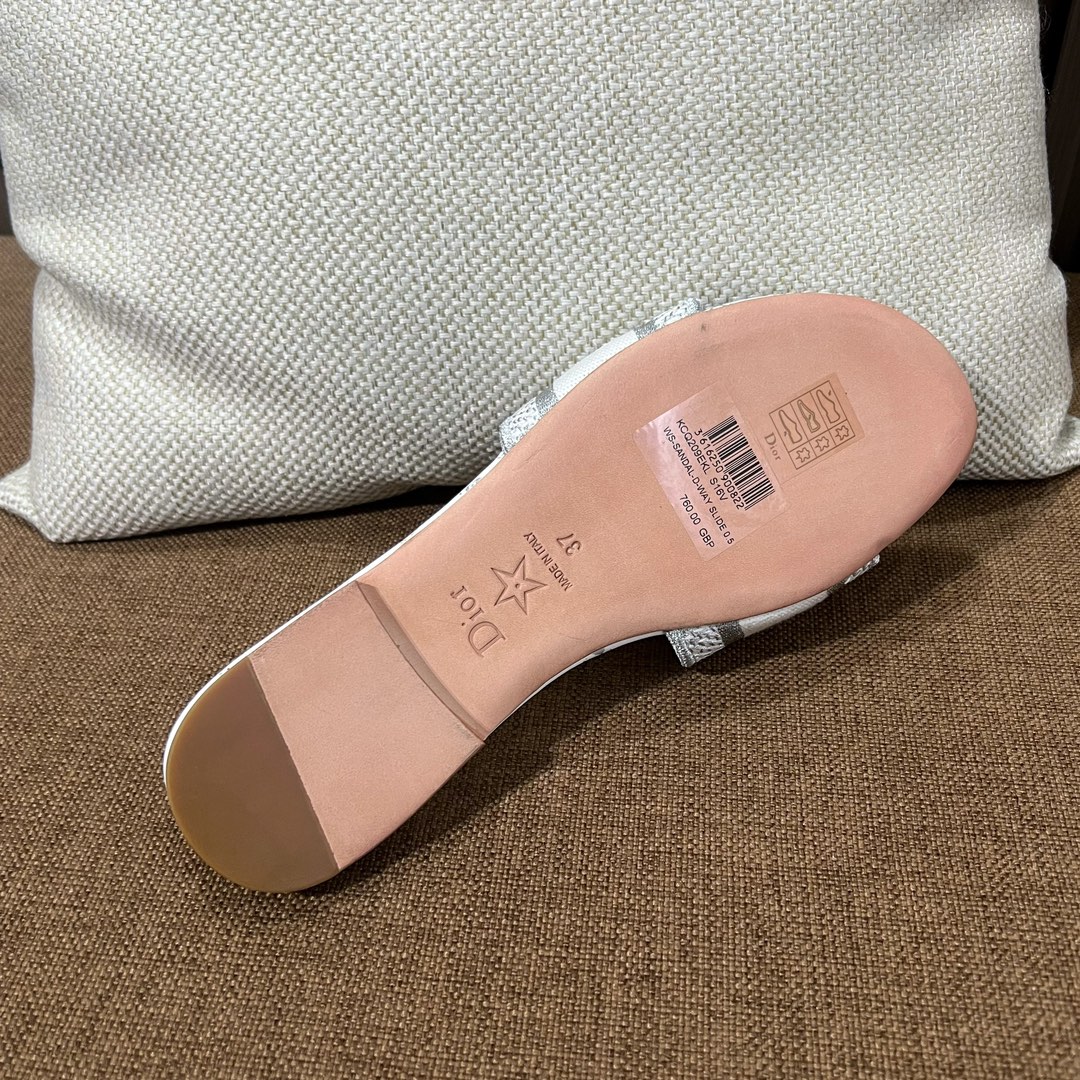 디올 자수 캔버스 샌들 141798 썸네일 이미지