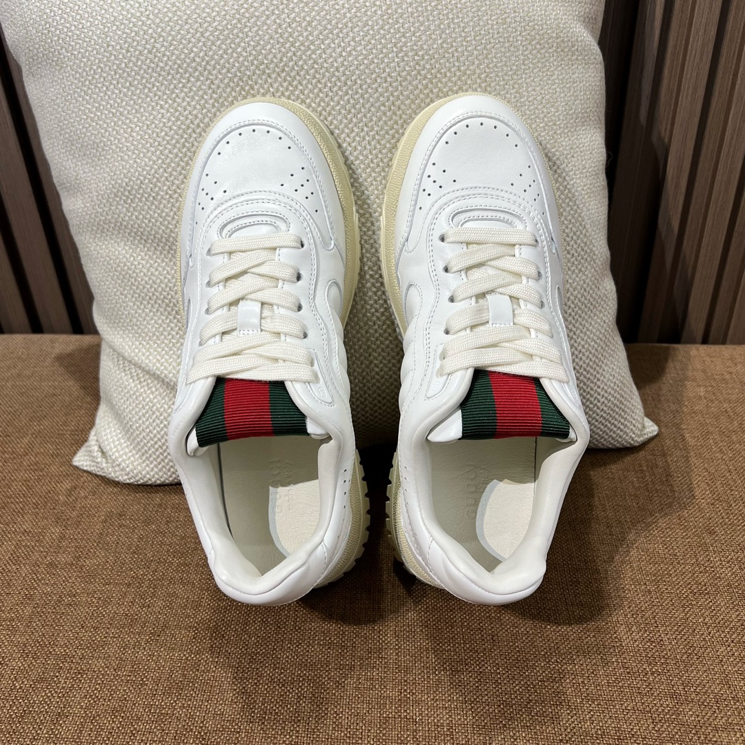 Gucci Skateboard Schuhe Turnschuhe Grün Rot Weiß Leinwand