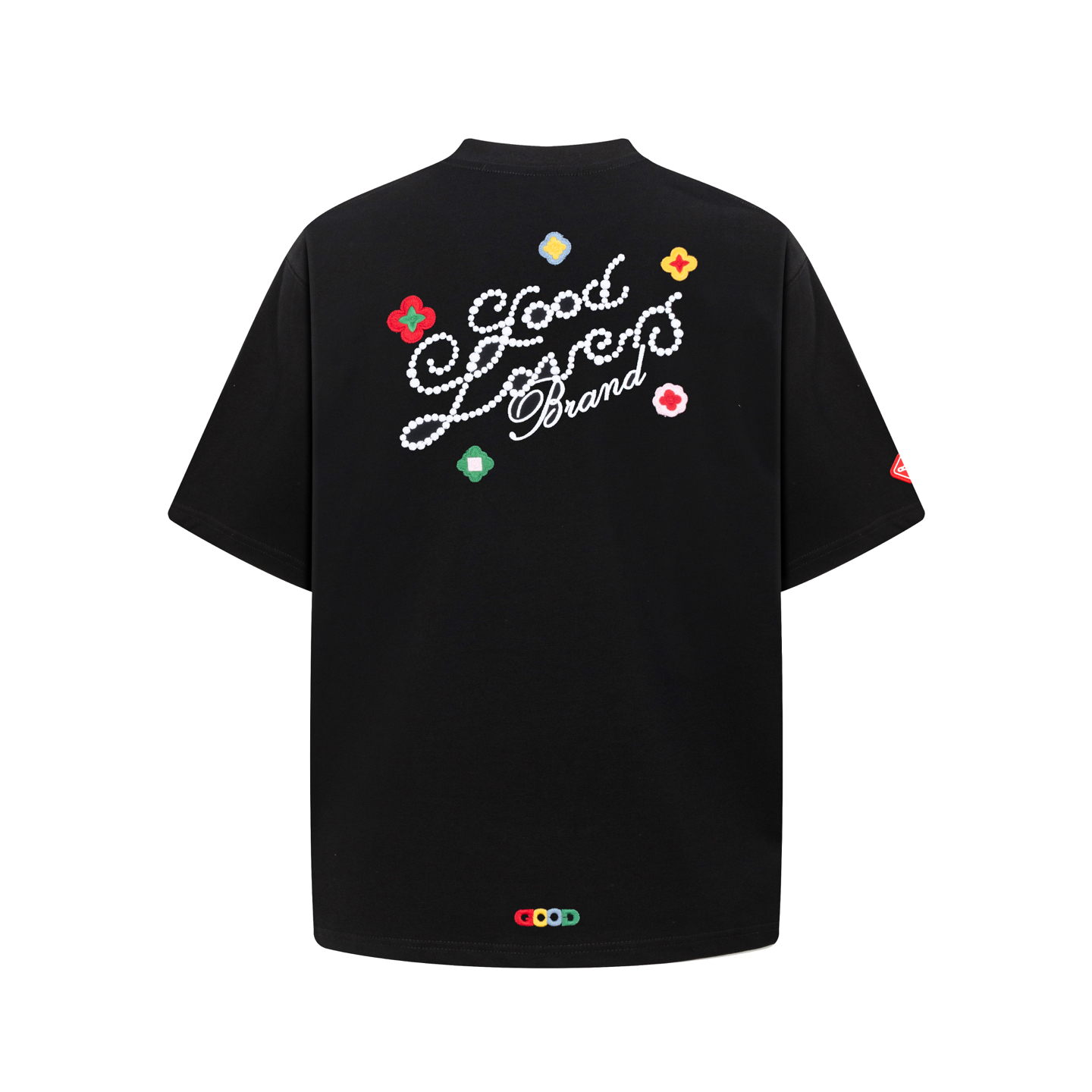 GOODBRAND · 2025SSGOODLOVES小花立体刺绣标语轻奢时尚高级感短袖T恤黑色 白色-Chinese UA Cheap High Quatity Brand Clothes Bags handbags Sneakers wholesale wholesaler seller from China Factory suppliers Fashion Clothing Shoes best Quality Beautiful Price GOODBRAND · 2025SSGOODLOVES小花立体刺绣标语轻奢时尚高级感短袖T恤黑色 白色