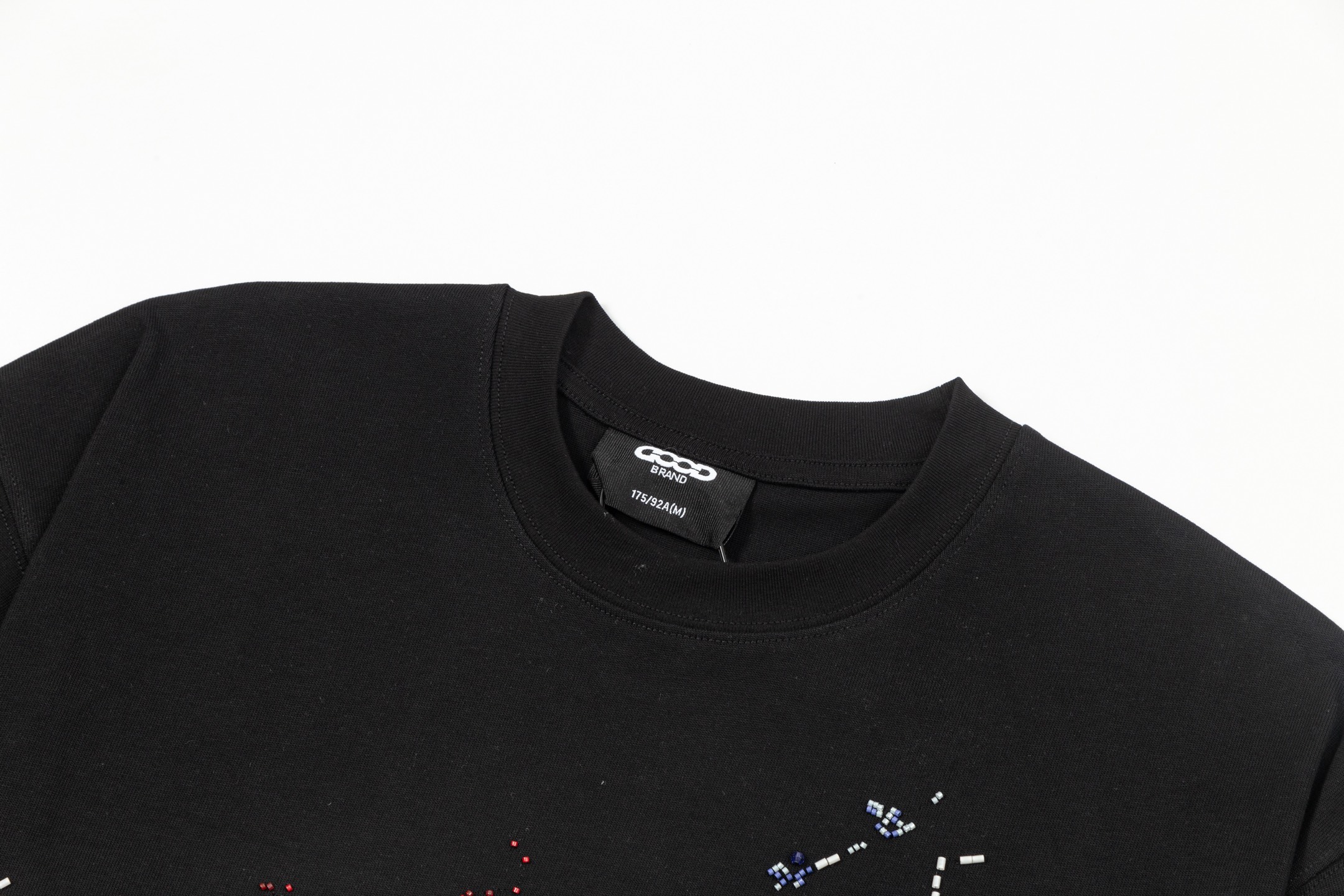 GOODBRAND 25SS彩虹糖果绣珠短袖T恤-Chinese UA Cheap High Quatity Brand Clothes Bags handbags Sneakers wholesale wholesaler seller from China Factory suppliers Fashion Clothing Shoes best Quality Beautiful Price GOODBRAND 25SS彩虹糖果绣珠短袖T恤