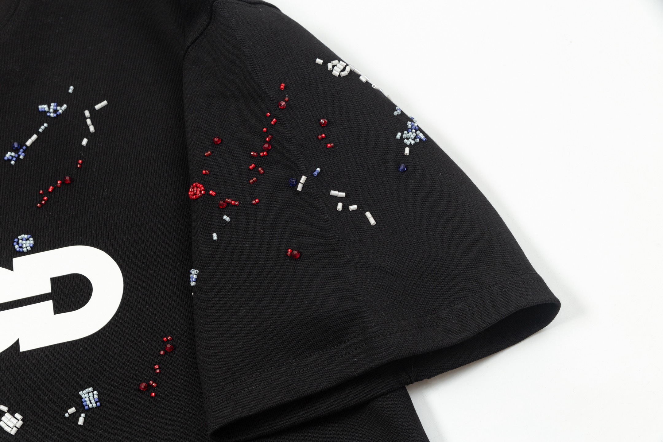 GOODBRAND 25SS彩虹糖果绣珠短袖T恤-Chinese UA Cheap High Quatity Brand Clothes Bags handbags Sneakers wholesale wholesaler seller from China Factory suppliers Fashion Clothing Shoes best Quality Beautiful Price GOODBRAND 25SS彩虹糖果绣珠短袖T恤