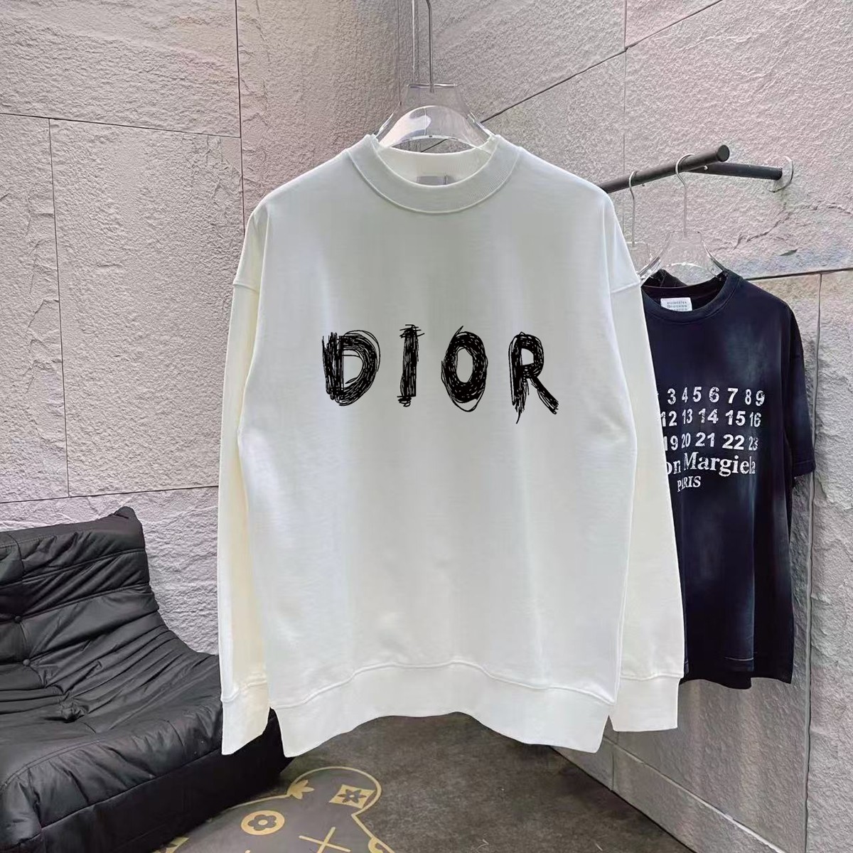 Dio Dior 2024 nueva sudadera con cuello redondo con estampado de logotipo de letras de otoño e invierno tela personaliz…