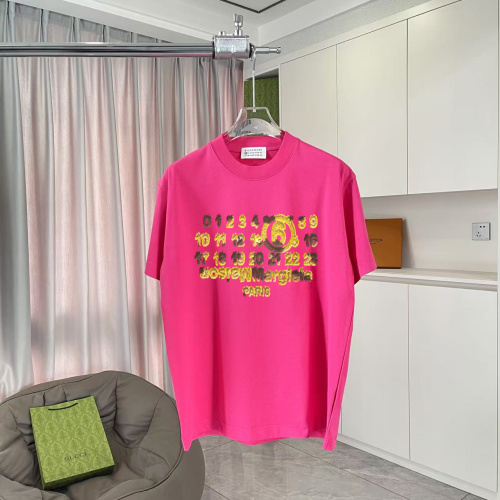 Maison Margiela Pink Graphic Print Short Sleeve T-Shirt Unisex 1 Maison Margiela Pink Graphic Print Short Sleeve T-Shirt Unisex