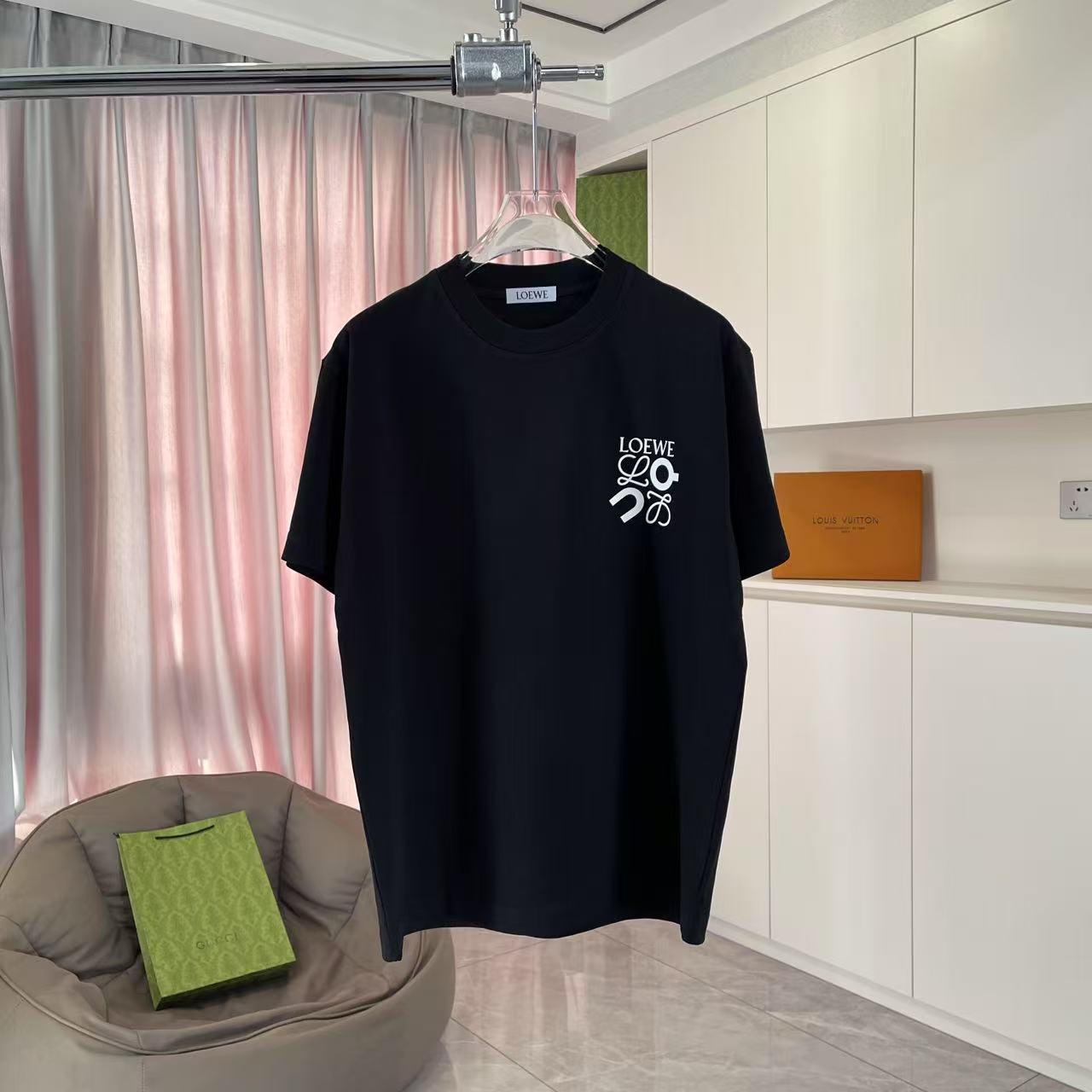 🅿️85 Loew*罗意威 Nueva colección de verano 2025, logo de letras personalizado con estampado de silicona tridimensional, t…
