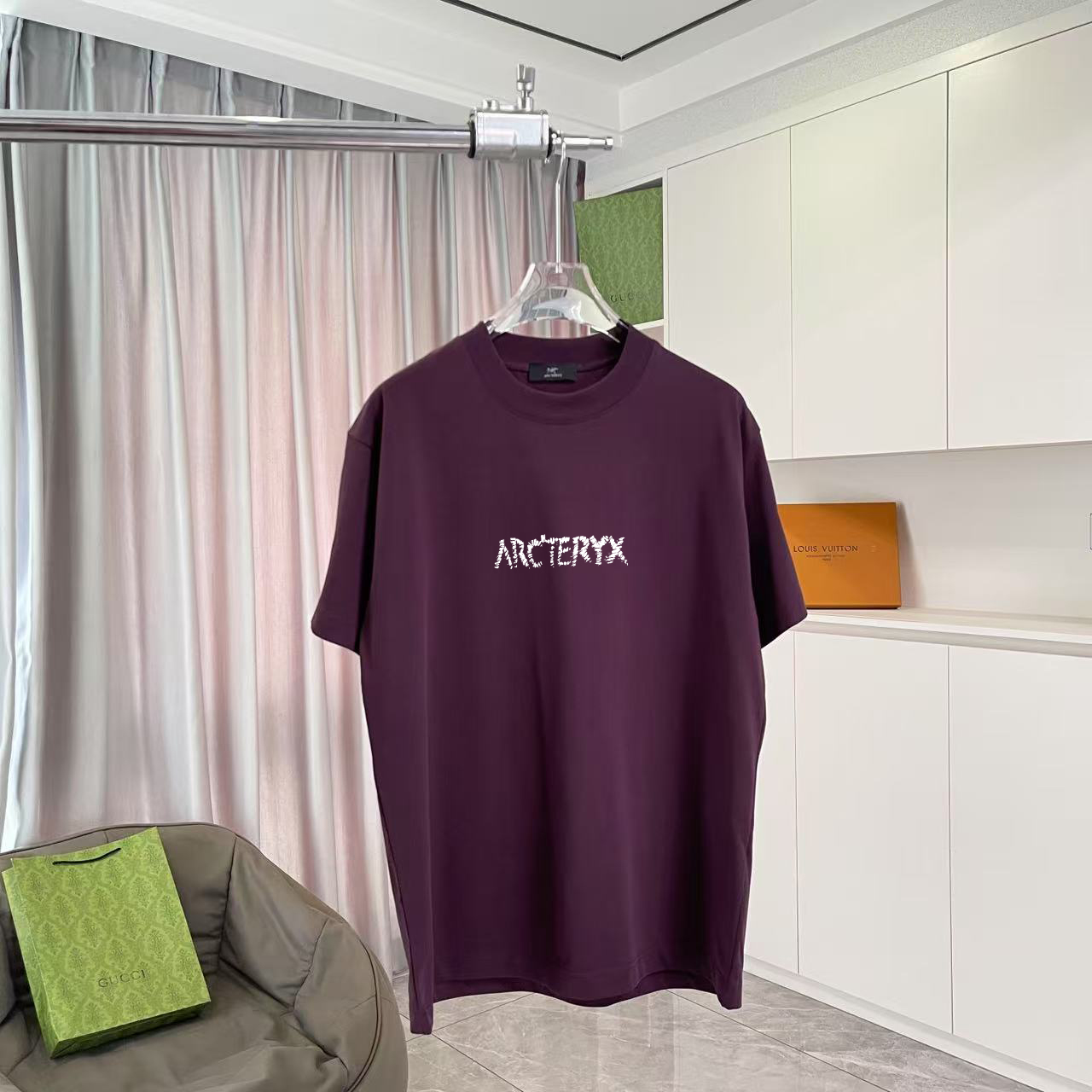ARC'TERYX* Arc'teryx 2025 verano nuevo estilo Camiseta de manga corta con estampado de logotipo personalizado Tela pers…