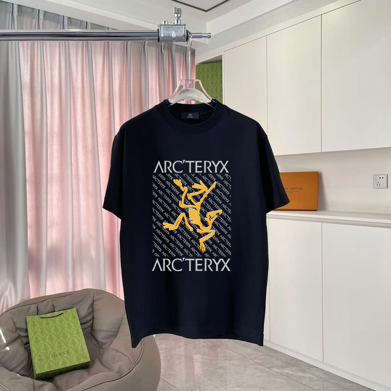 ARC'TERYX* Arc'teryx 2025 verano nuevo estilo Camiseta de manga corta con estampado de logotipo personalizado Tela pers…