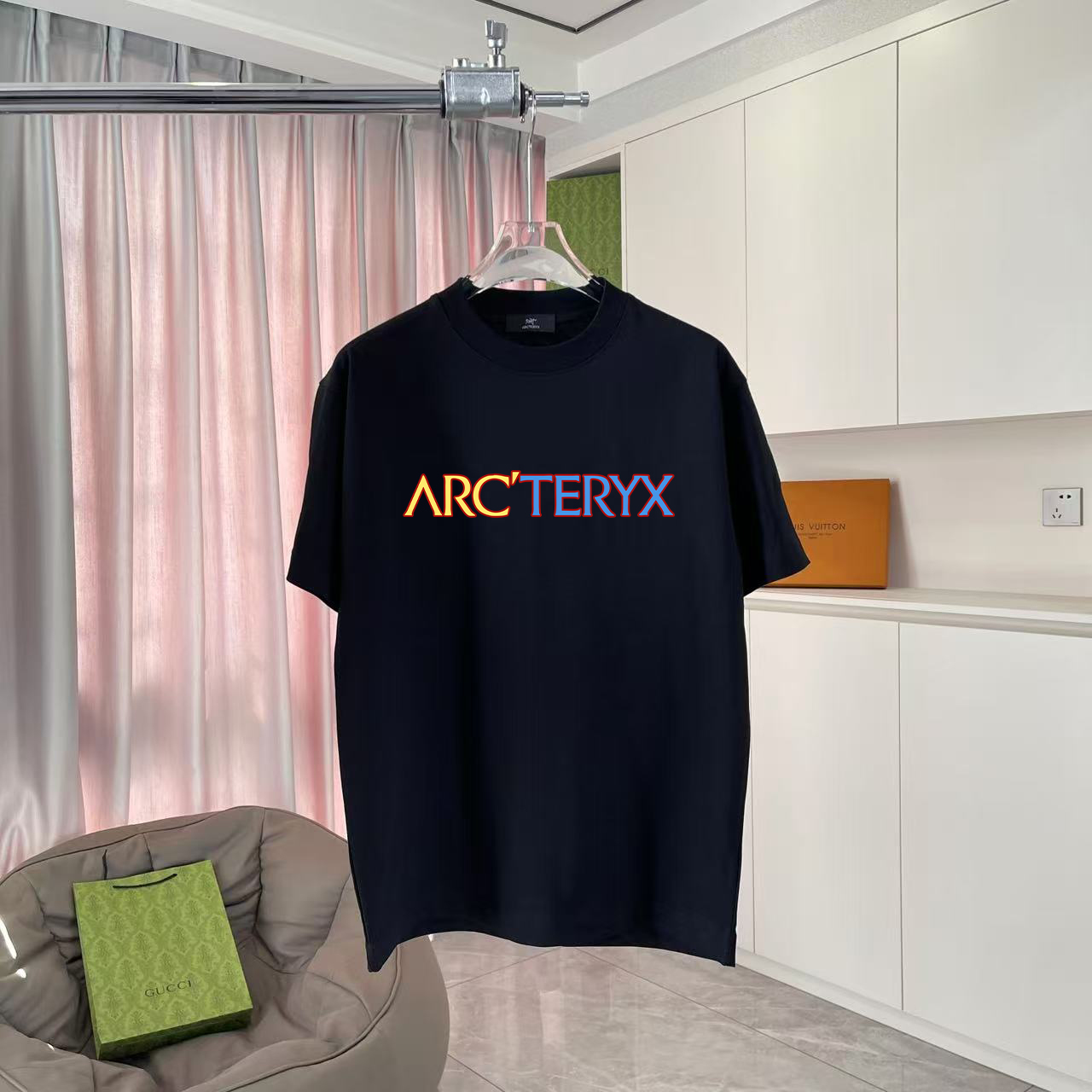 ARC'TERYX* Arc'teryx 2025 verano nuevo estilo Camiseta de manga corta con estampado de logotipo personalizado Tela pers…