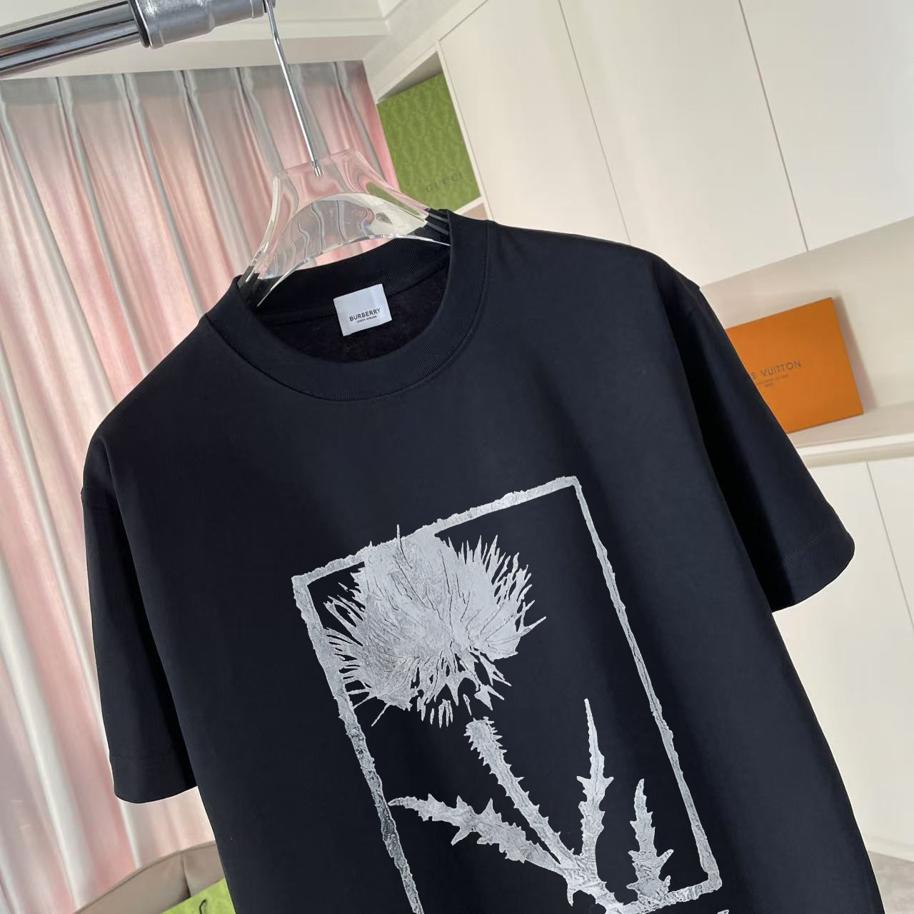 Burberry BUR 巴宝莉2026夏季新款 个性字母logo印花 定制面料300g 短袖t恤