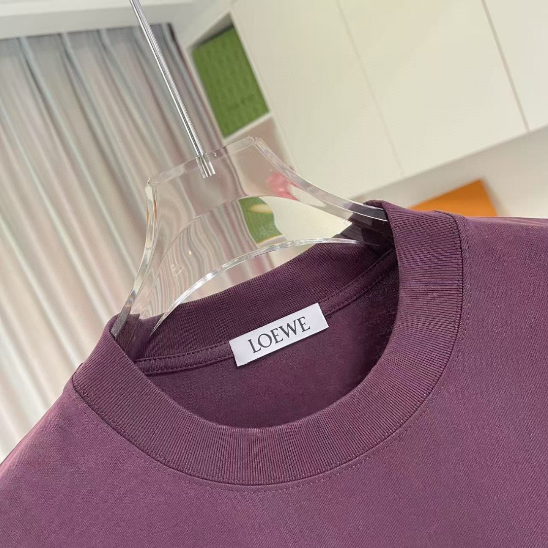 Loewe Loew*2026夏季新款 个性字母logo印花 定制面料300g 短袖t恤